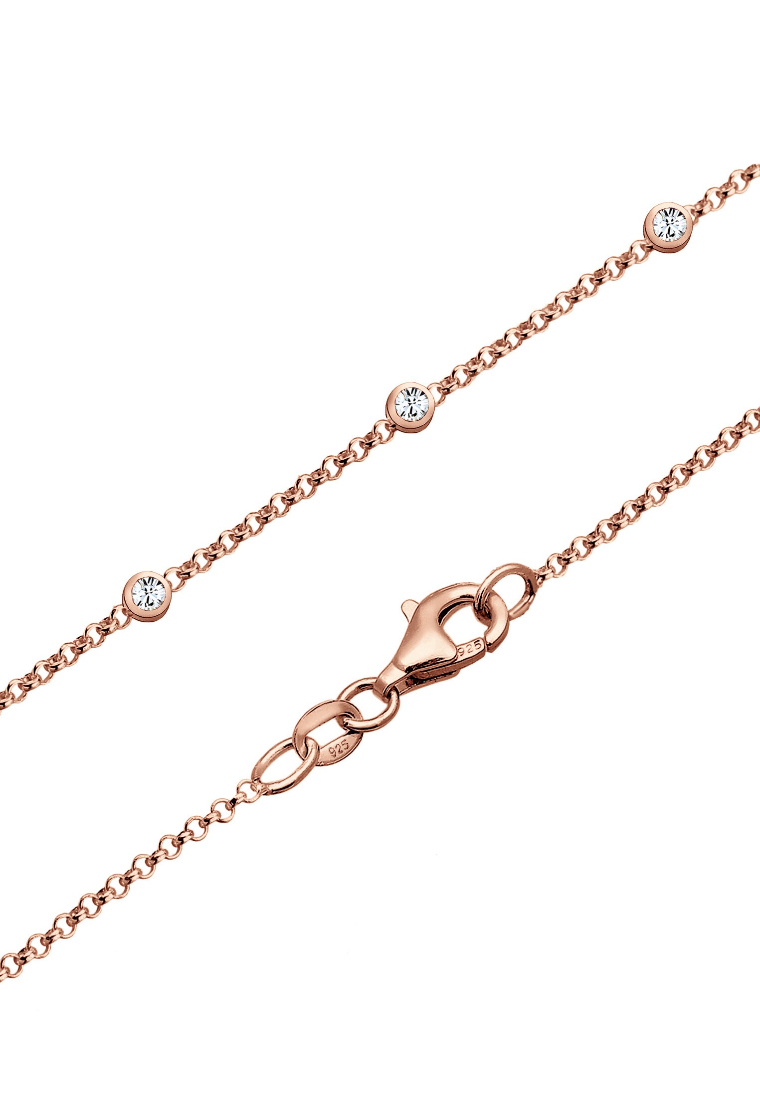 Elli Y-Kette »Halskette Y-Kette mit Kristalle in 925 Silber«