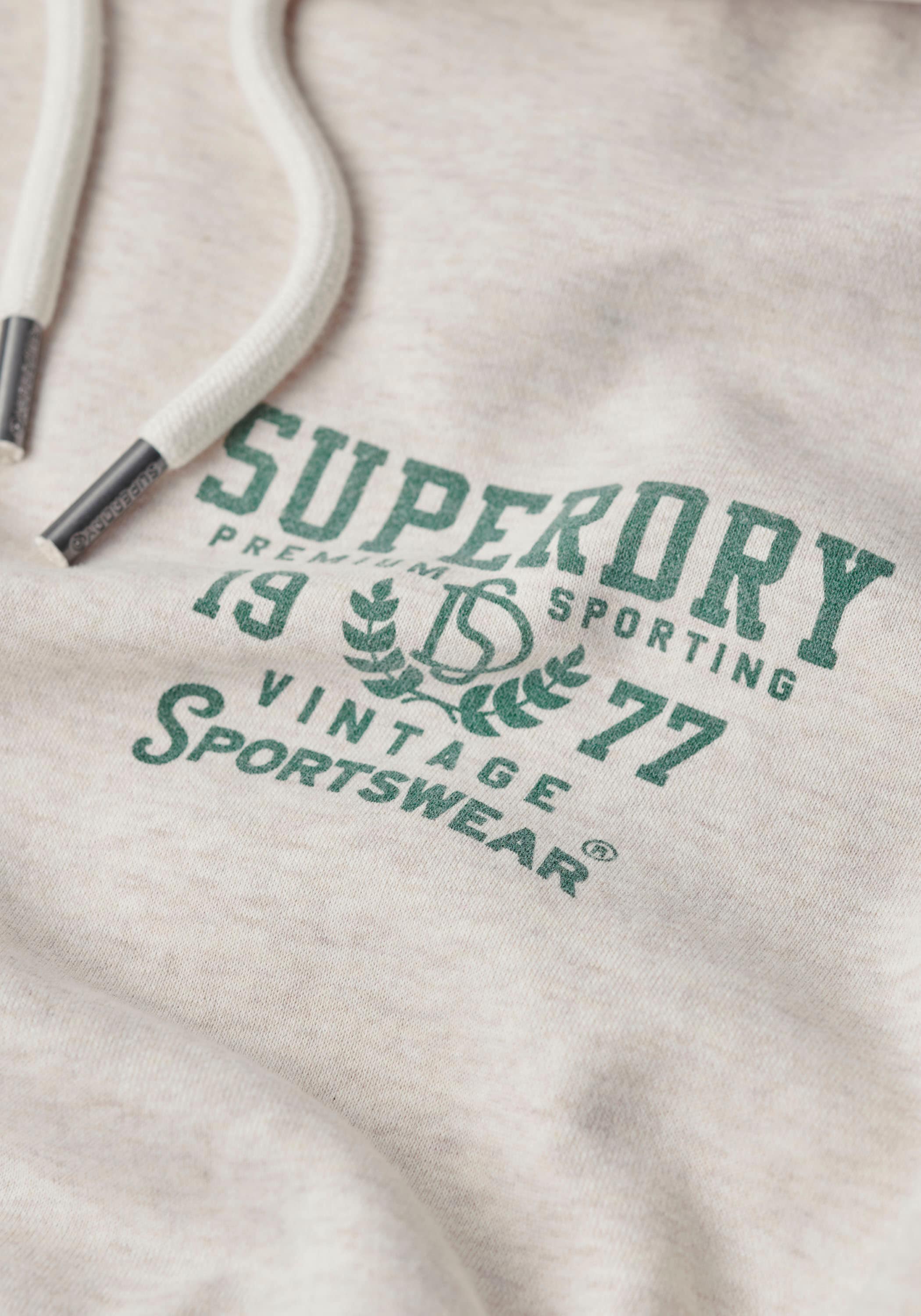 Superdry Athletic Script Flock Hood - Hoodies 
