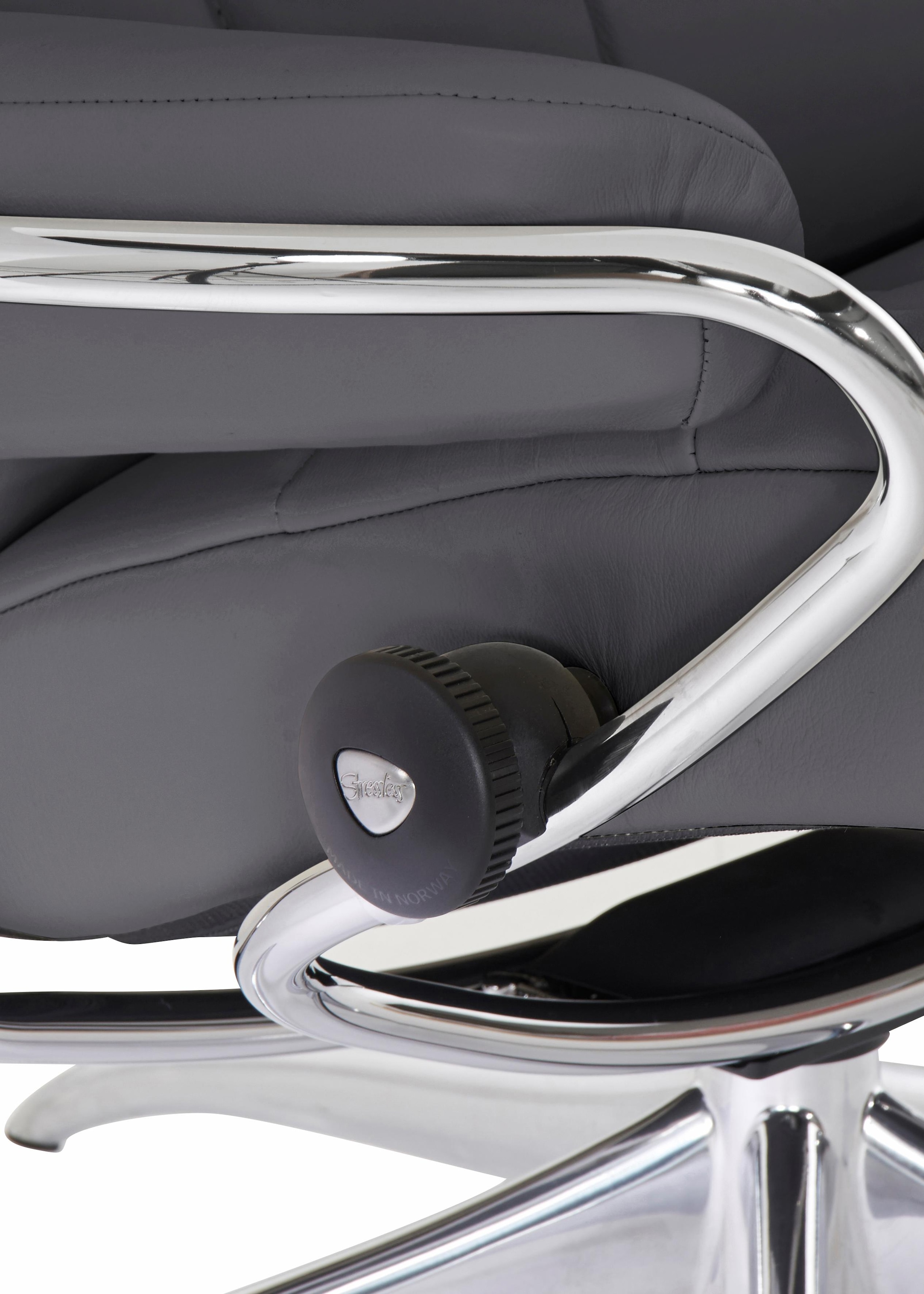 Stressless® Relaxsessel »London« Set, Relaxsessel mit Hocker,  mit Hocker, High Back, mit Star Base, Gestell Chrom