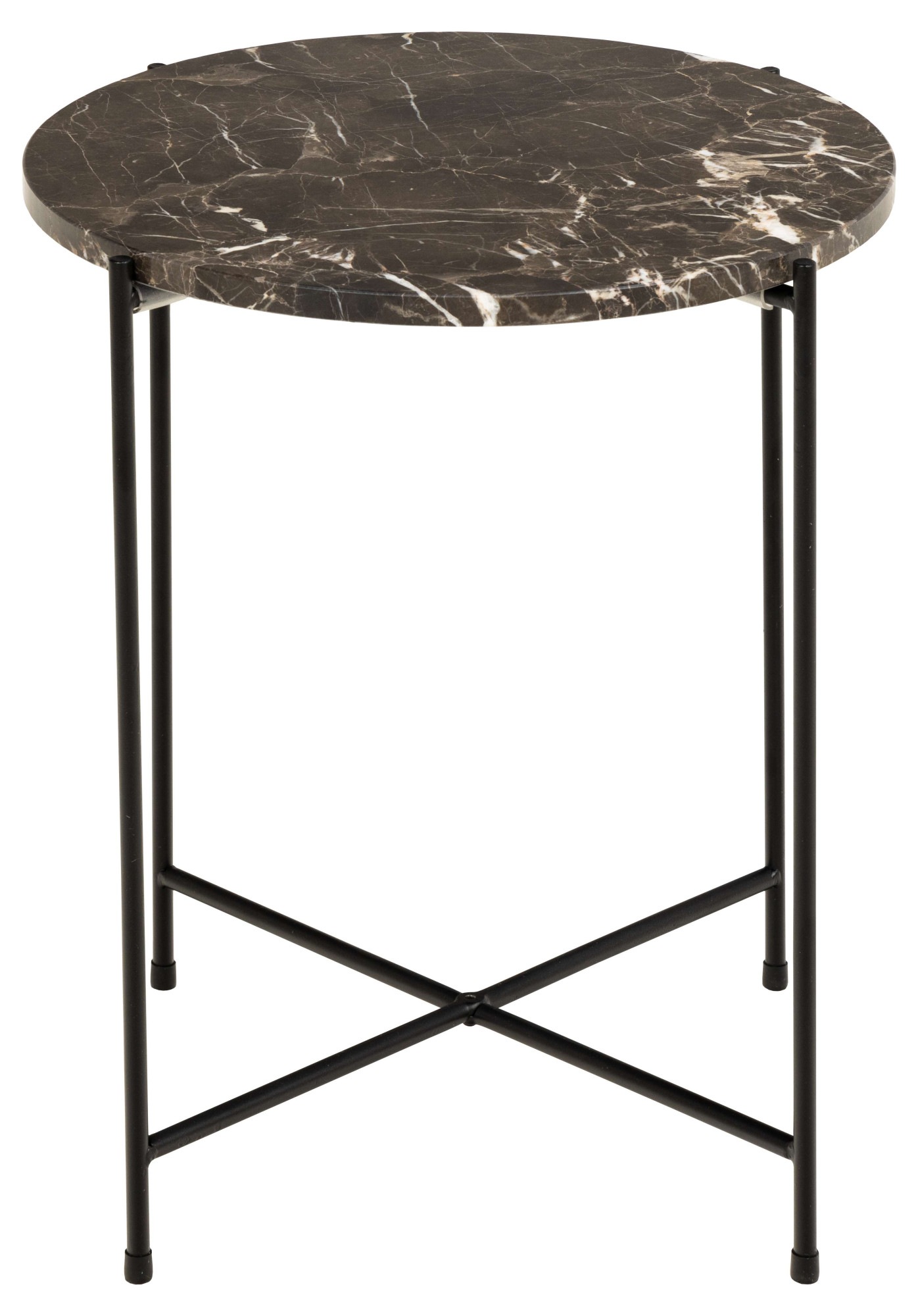 ACTONA GROUP Beistelltisch »Avila«, Ecktisch, rund, Tischplatte aus Marmorstein, T: 52 cm