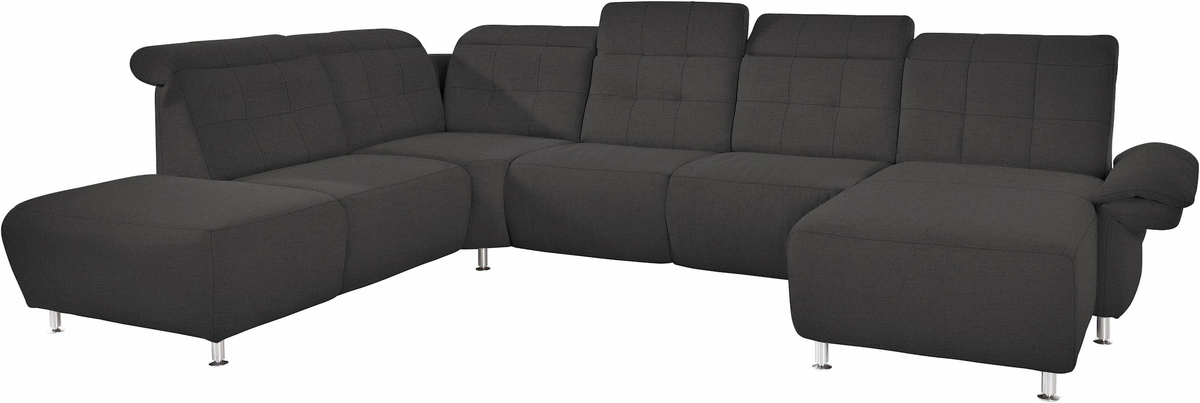 PLACES OF STYLE Wohnlandschaft »Manhattan U-Form« 2 Sitze mit elektrischer Relaxfunktion, verstellbare Armlehnen