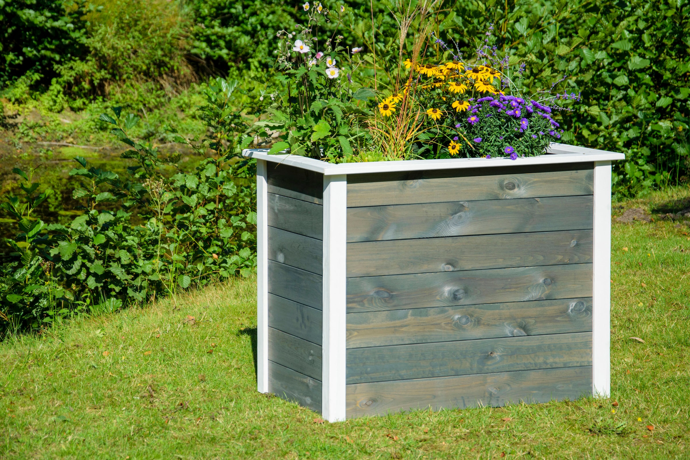 dobar Hochbeet »Two-Tone«, Bausatz, aus FSC®-zertifiziertem Kiefernholz, wetterfest grau lasiert