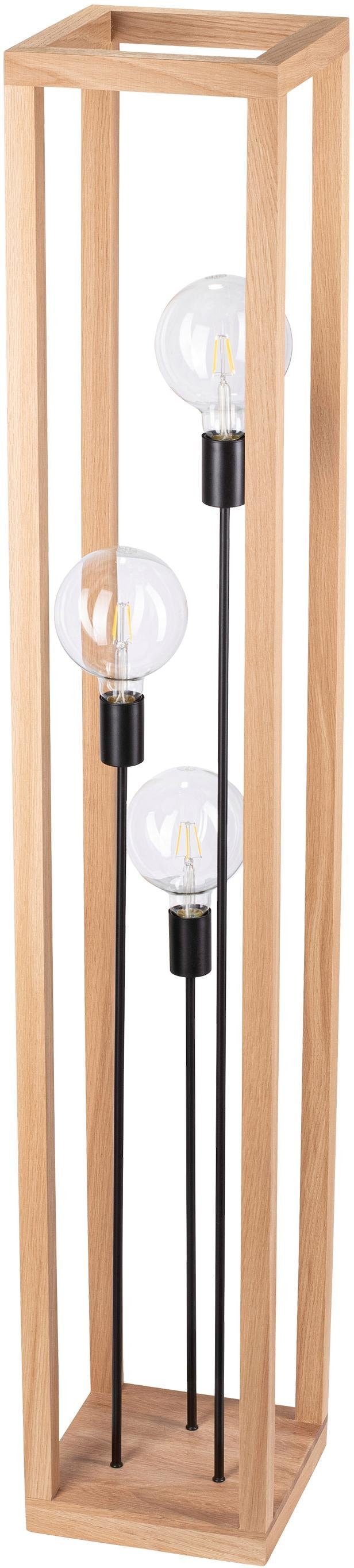 SPOT Light Stehlampe »KAGO«, 3 flammig-flammig, Naturprodukt aus Eichenholz, Nachhaltig mit FSC®-Zertifikat