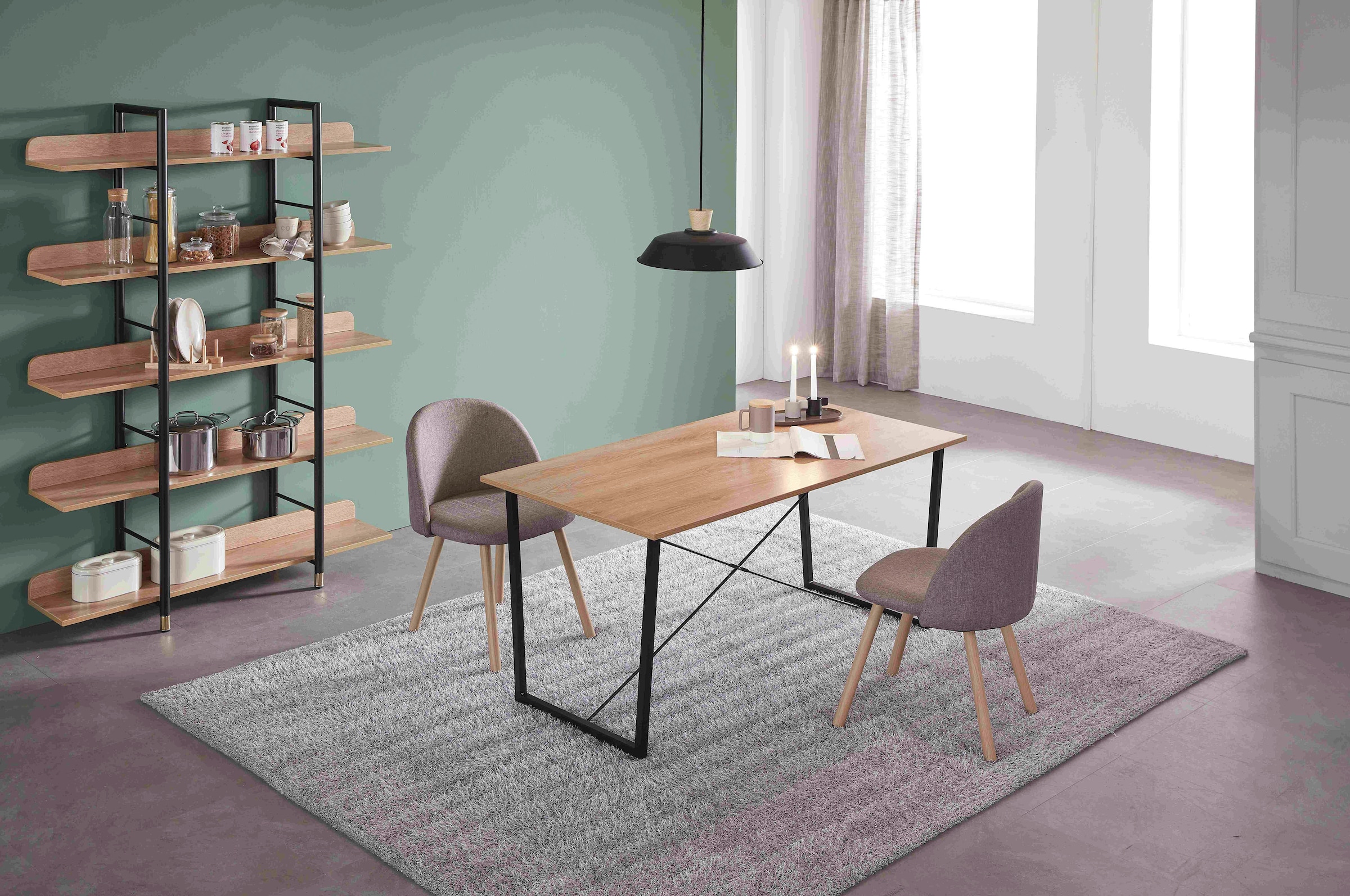 Home affaire Esstisch »Aage«, Akazie-Dekor, Breite 140 cm