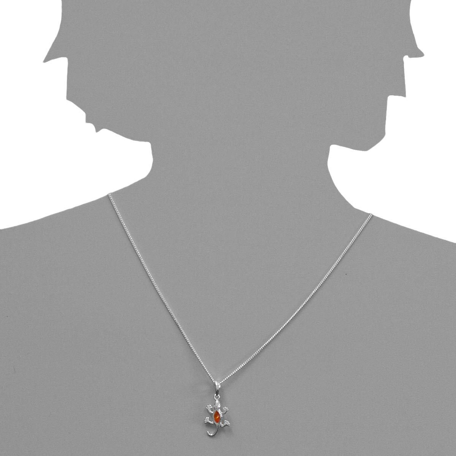 OSTSEE-SCHMUCK Kettenanhänger »- Salamander - Silber 925/000 - Bernstein«