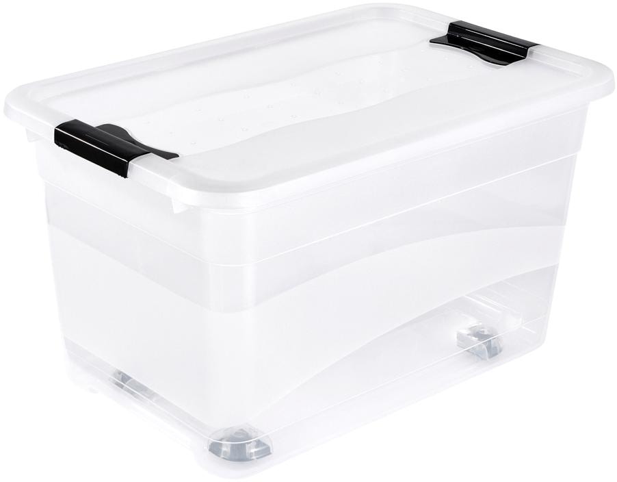 keeeper Organizer "konrad" Aufbewahrungsbox, 52 L, mit Rollen, Deckel, Schiebeverschluss