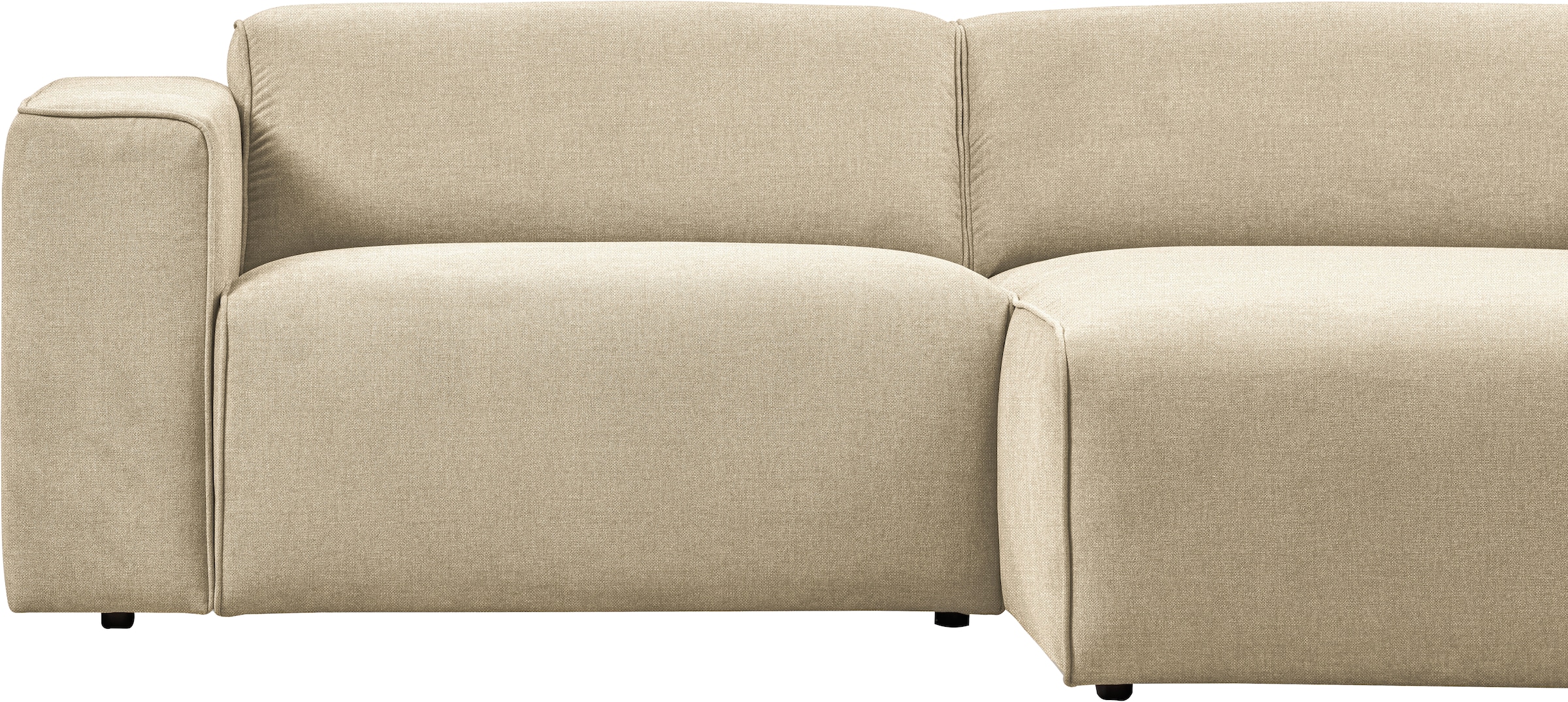 andas Ecksofa »Noord mit Kedernaht, Breite 234 cm, L-Form« Cord, Struktur, Webstoff, mit Wellenunterfederung, Massivholzrahmen