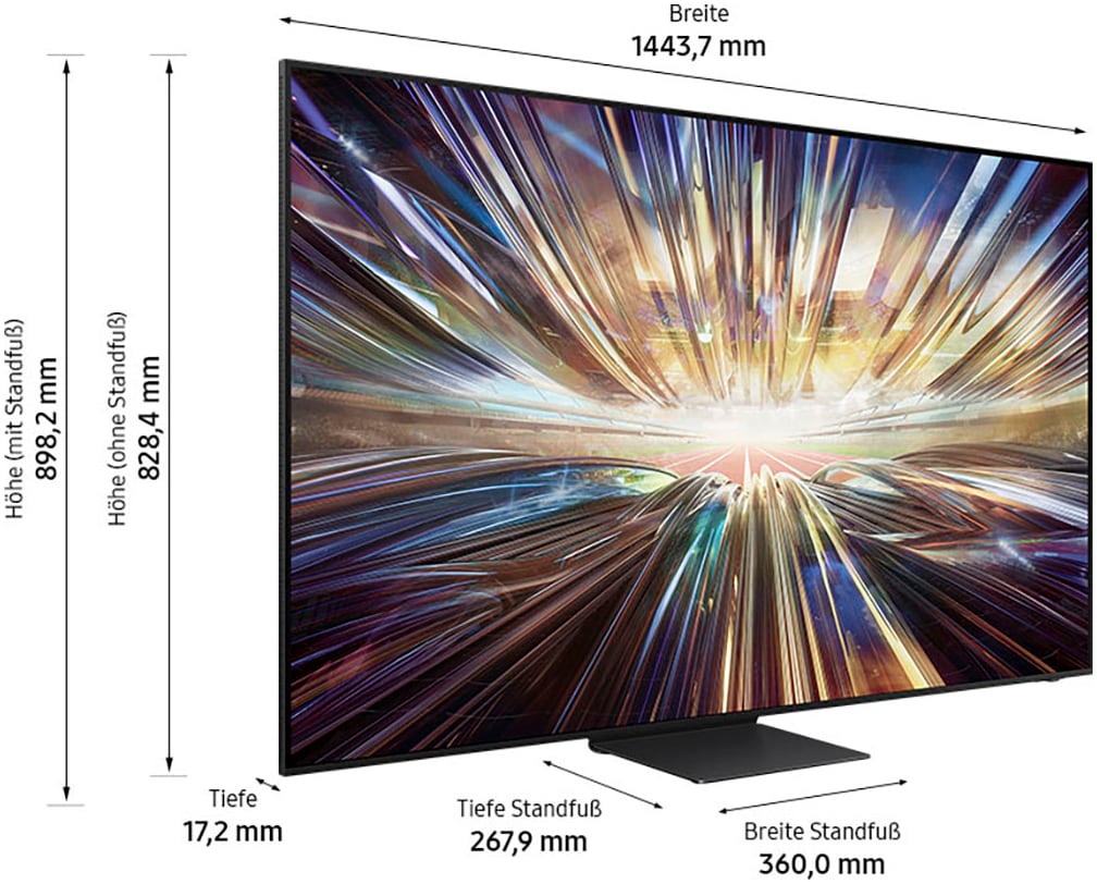 Samsung QLED Mini LED-Fernseher »GQ65QN800DT«, 8K Ultra HD, Smart-TV, Neural Quantum 8K AI Gen2 Prozessor, bis zu 165Hz, AI Upscaling, KI TV