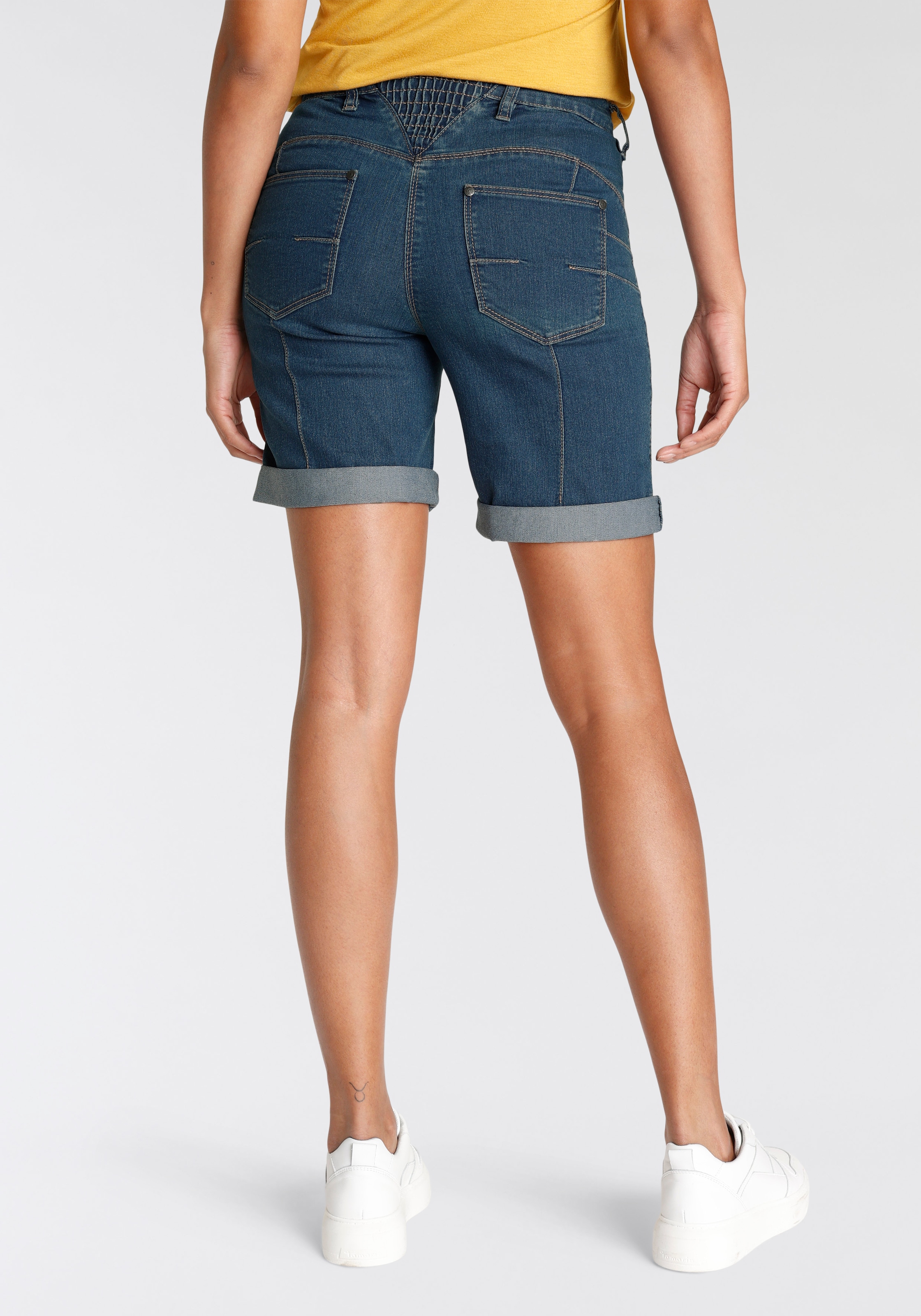 Arizona Jeansbermudas, weite Passform, kurze Beinform, hohe Leibhöhe