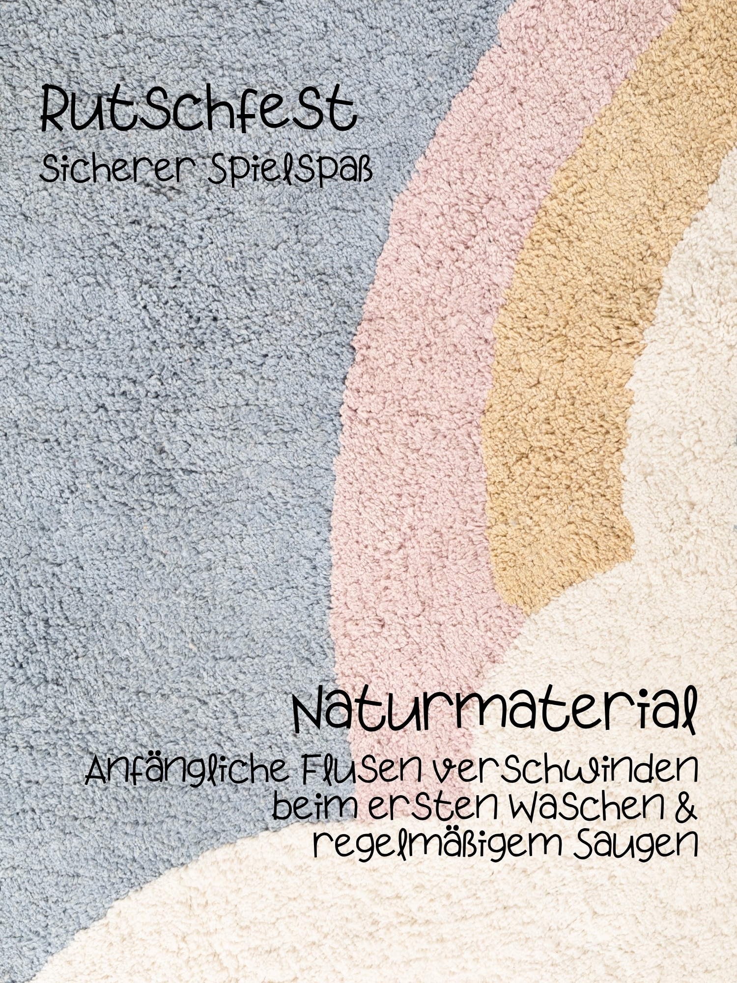 HANSE Home Kinderteppich »Nappi« rechteckig 10 mm Höhe Waschbar, Handgemacht, Weich, Rutschfest, Spielteppich Kinderzimmer