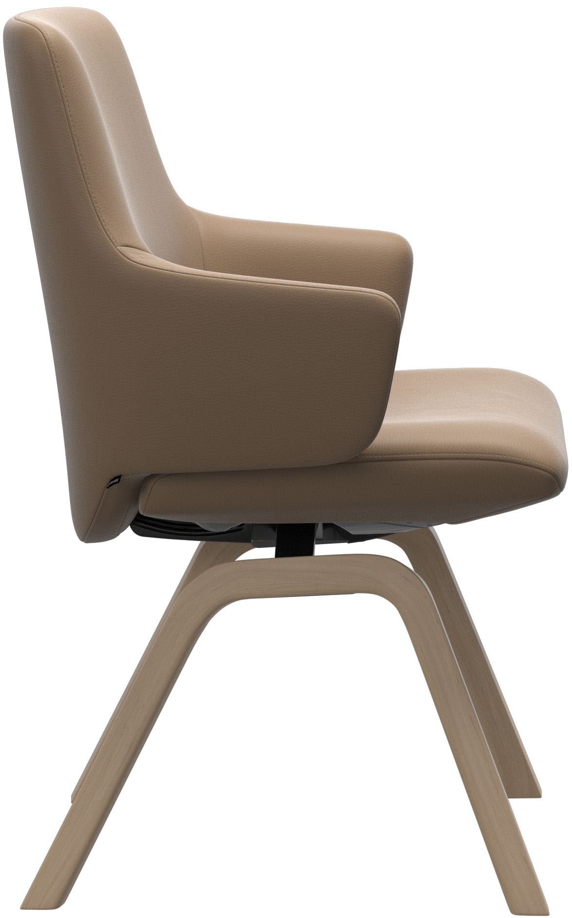 Stressless® Polsterstuhl »Laurel«, Leder PALOMA, Low Back mit Armlehne, Größe L, mit schräggestellten Beinen in Schwarz