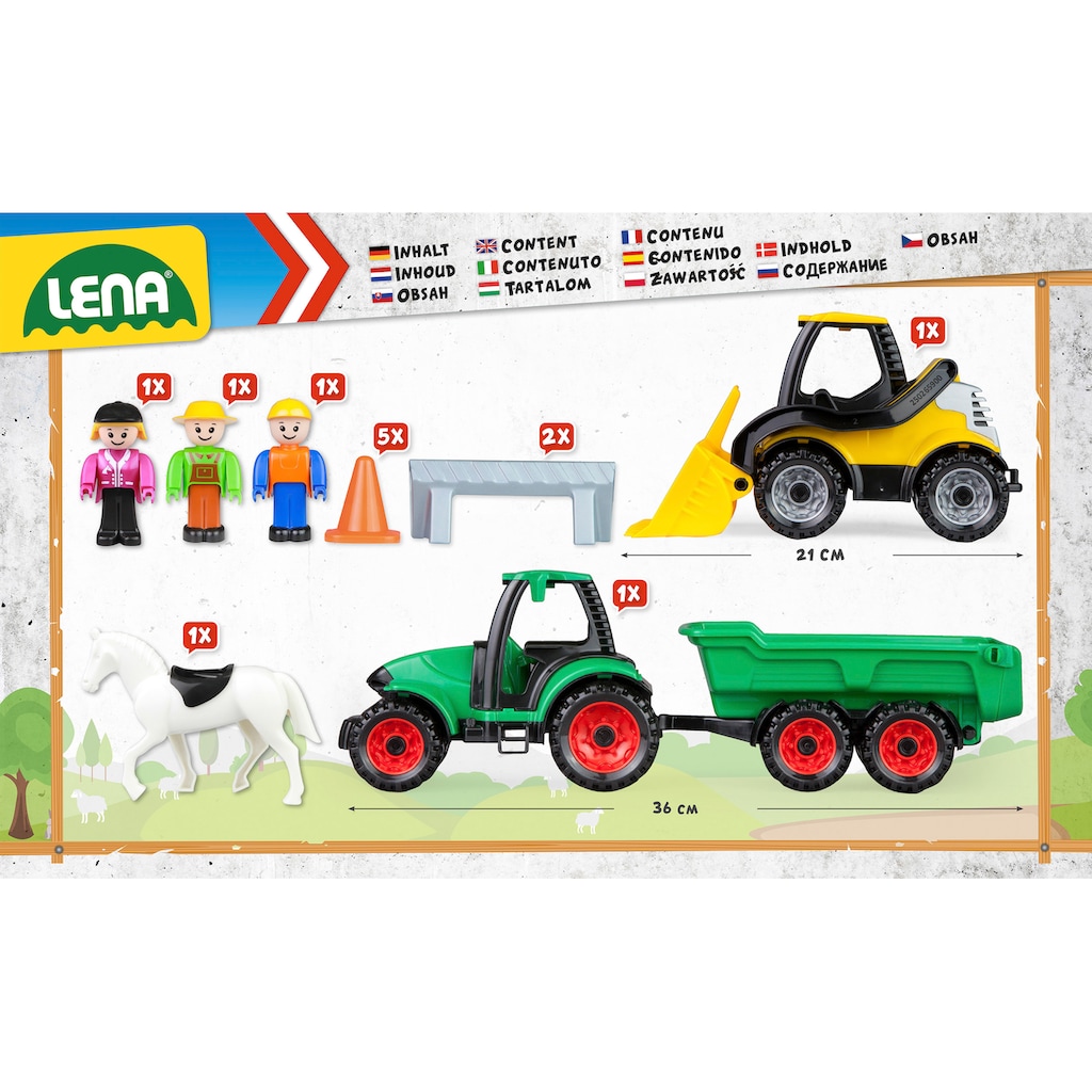 Lena® Spielzeug-Traktor »Truckies Set Bauernhof«