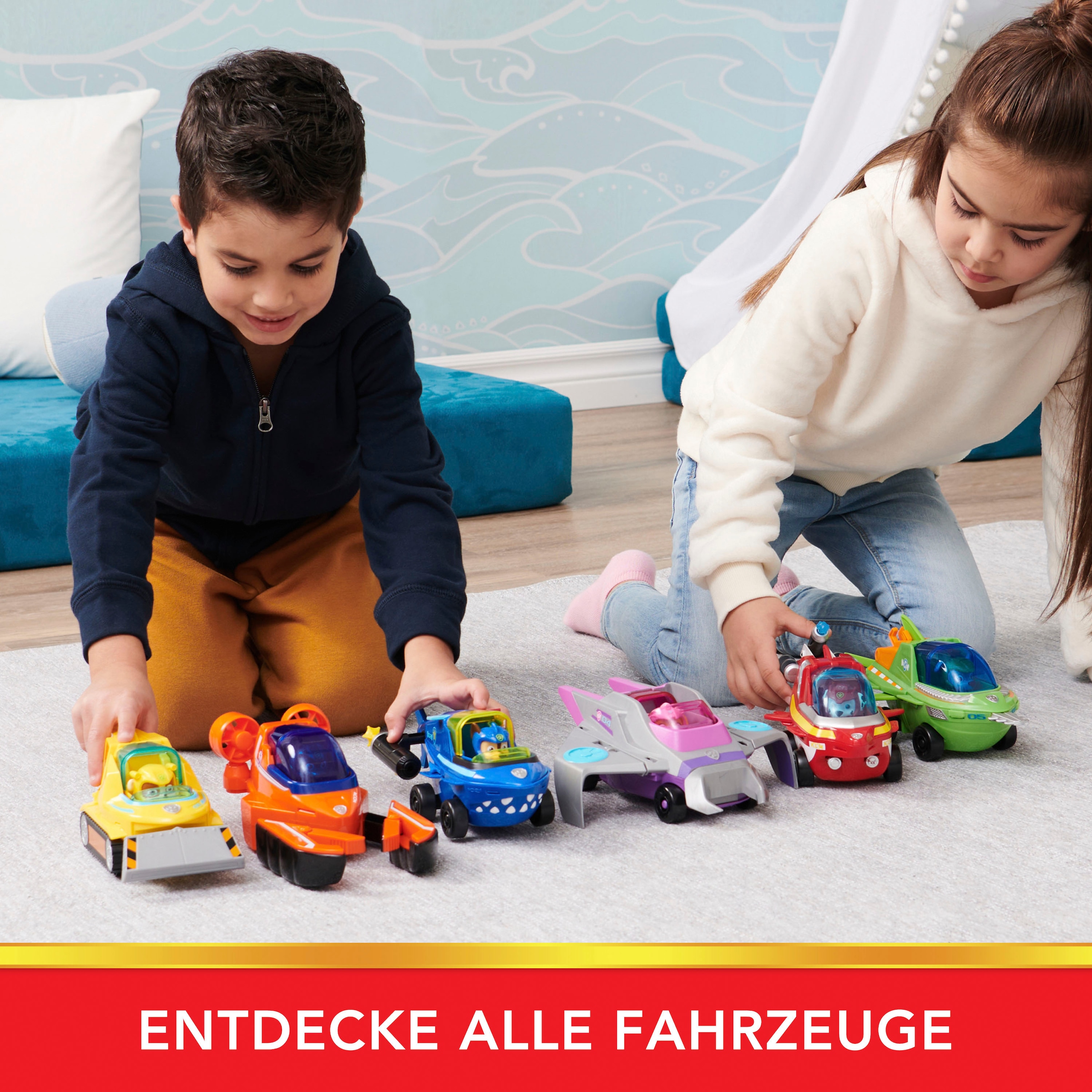 Spin Master Spielzeug-Auto »Paw Patrol - Aqua Pups - Basic Themed Vehicles Solid Rocky«, mit Funktionen
