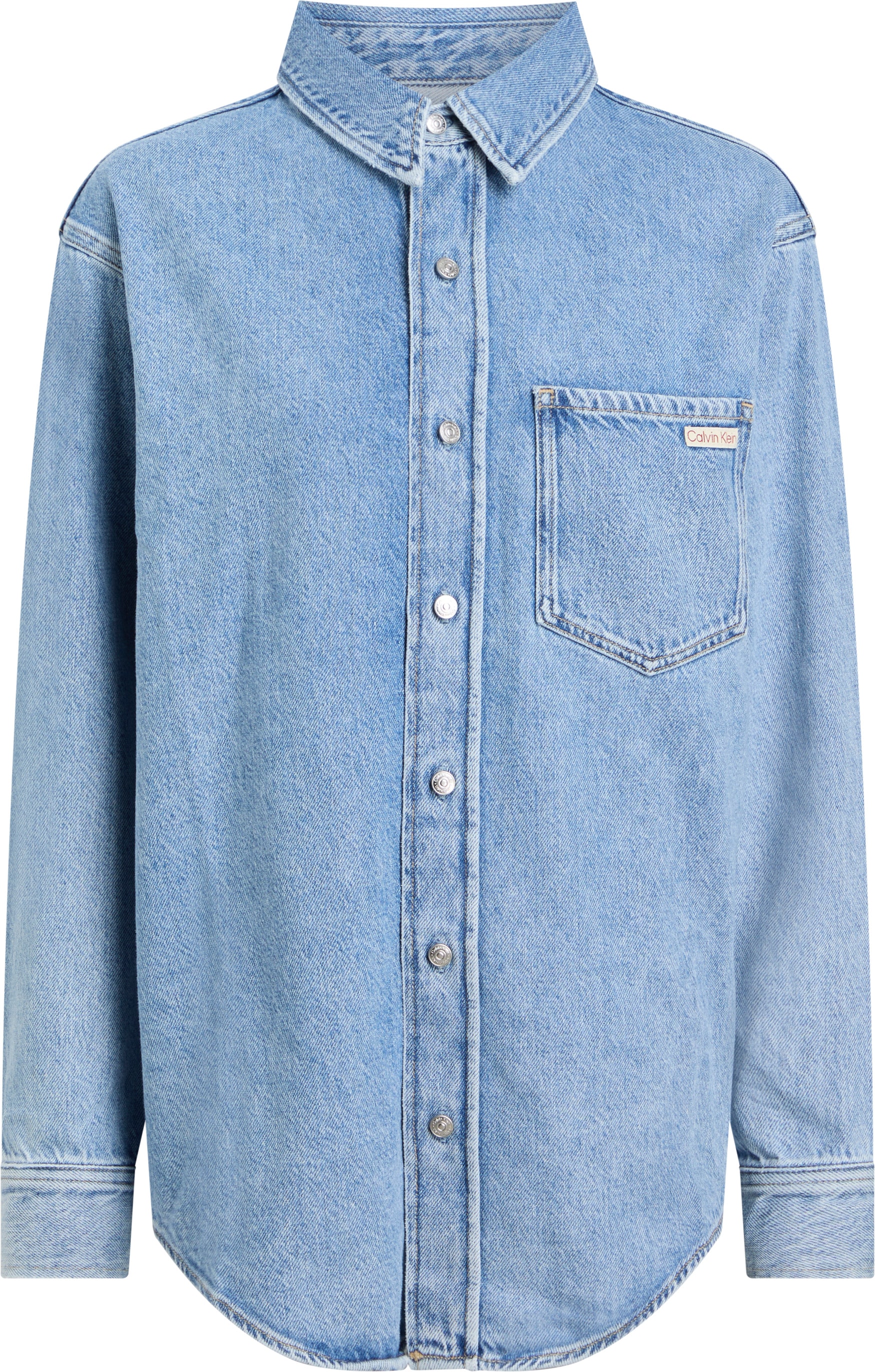 Calvin Klein Jeans Jeansbluse »DAD DENIM SHIRT«, in hellblauer Waschung