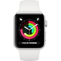 Apple Watch »Series 3 GPS, 38 mm Aluminium-Gehäuse mit Sportarmband«, (Watch OS 5)