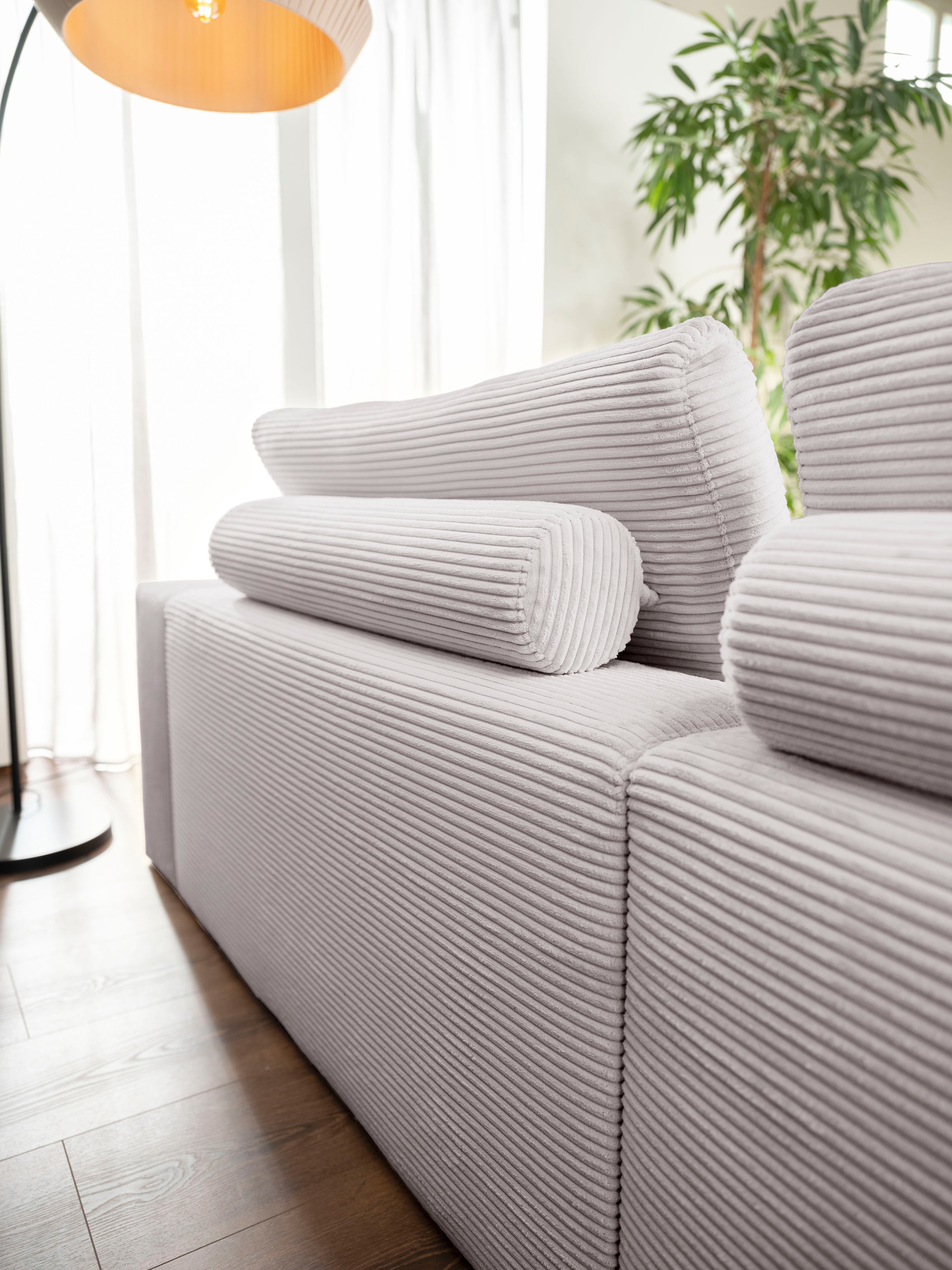 alina Ecksofa »Sandy«, mit Recamiere, in modernem Cordstoff