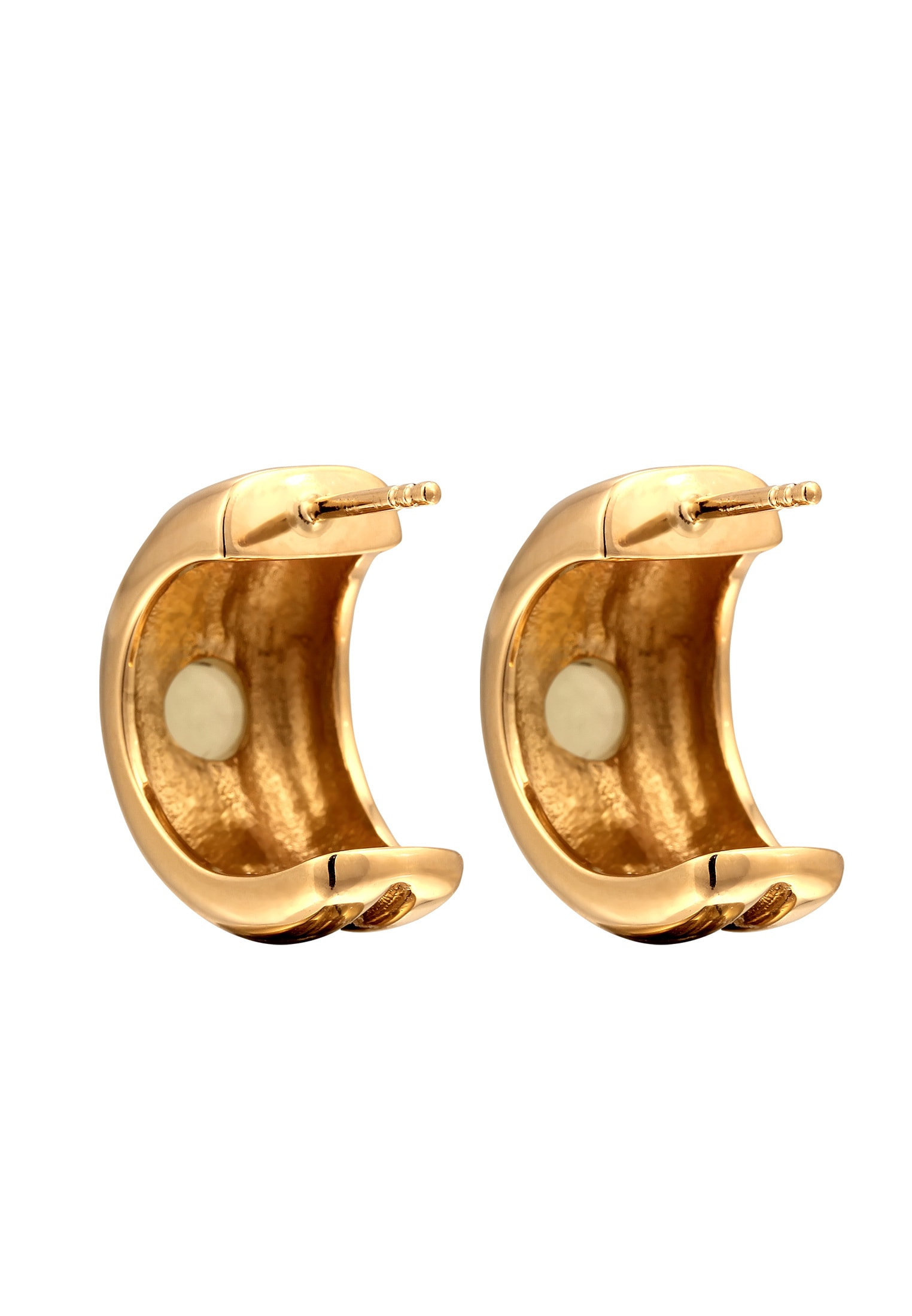 HAZE & GLORY Paar Ohrstecker »Ohrringe Ohrstecker Jade Grün 925 Sterling Silber vergoldet«
