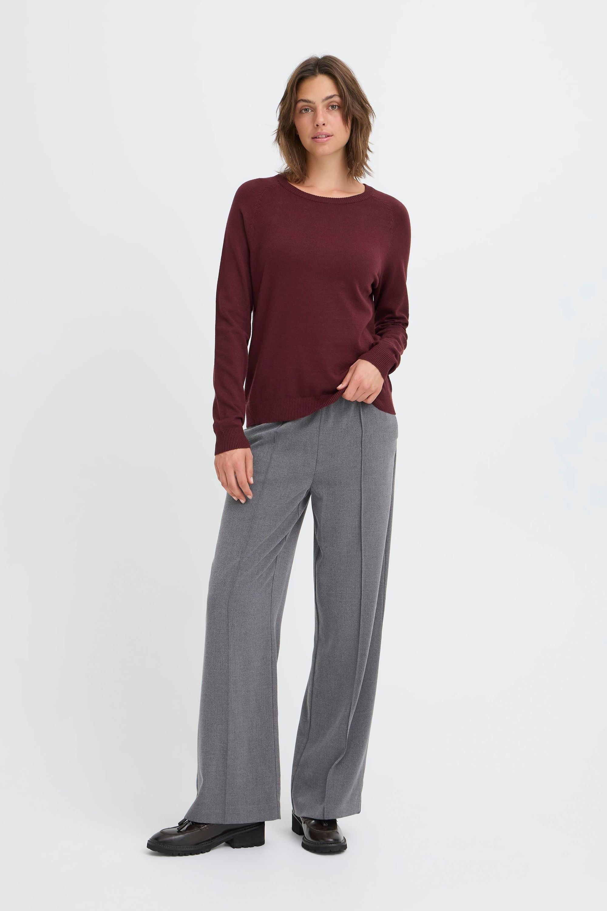 OXMO Strickfleece-Pullover »Strickpullover OXBMMNORA RAGLAN JUMPER«