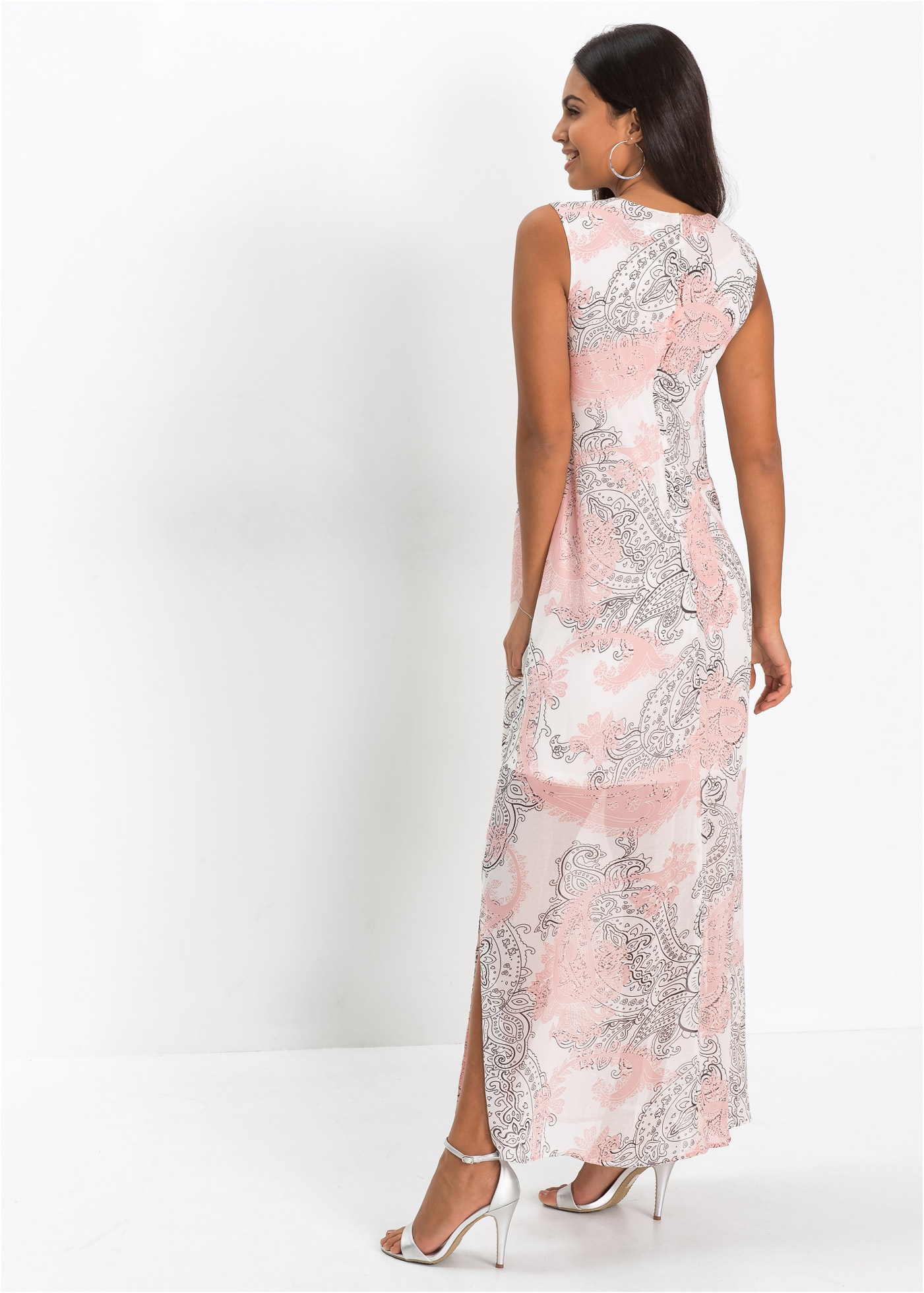 bonprix Chiffonkleid für warme Tage, aus Chiffon, Loose Fit, ärmellos