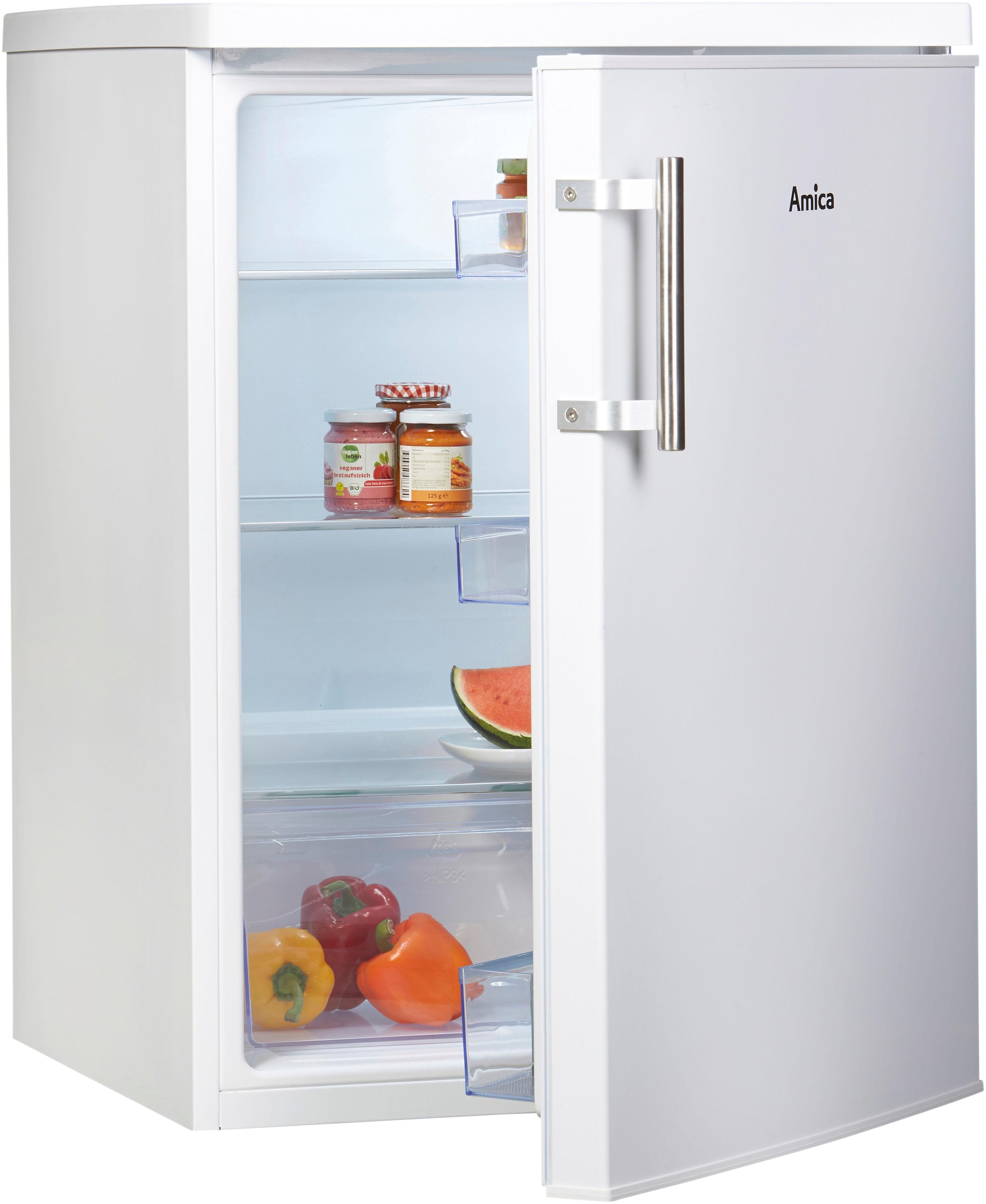 Amica Table Top Kühlschrank, VKS 15917W, 85 cm hoch, 60 cm breit mit 3  Jahren XXL Garantie | Minikühlschränke