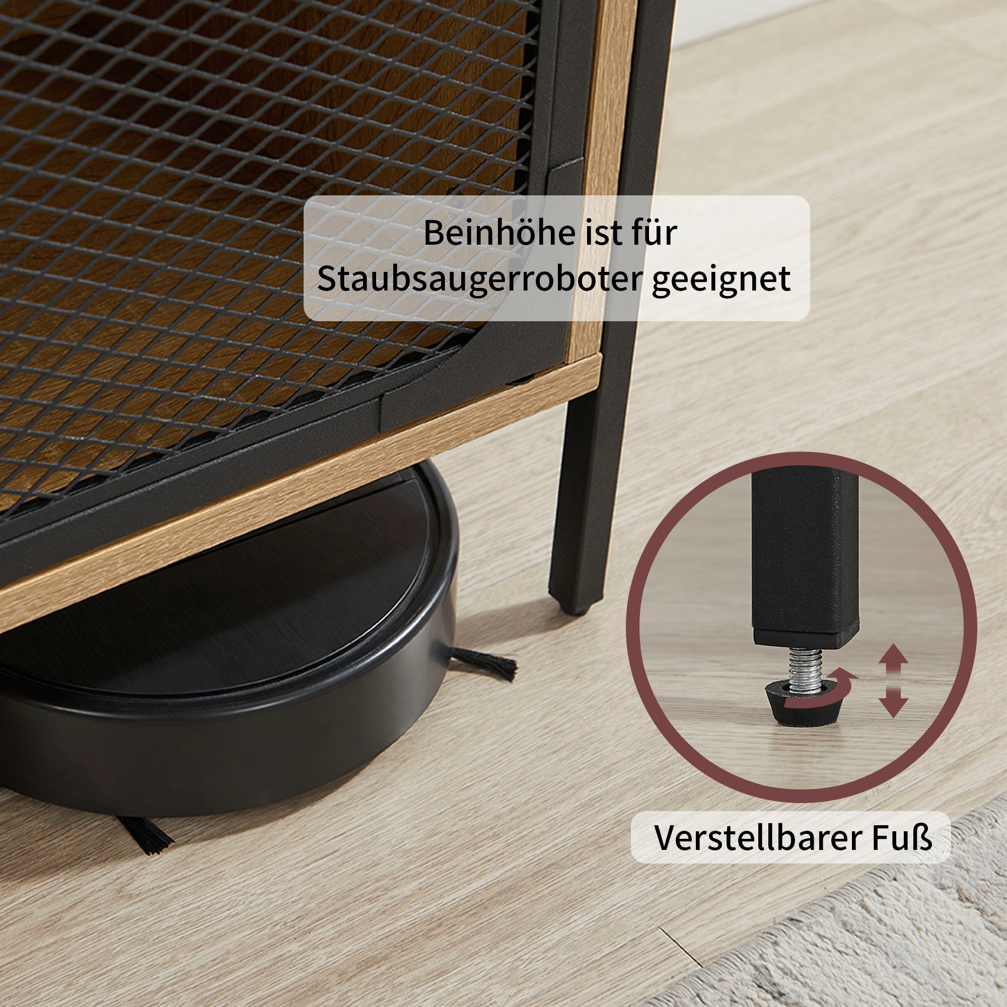 OTTO home TV-Board »Amance« mit natürlichen ABS-Kanten und langlebigem Metallgestell