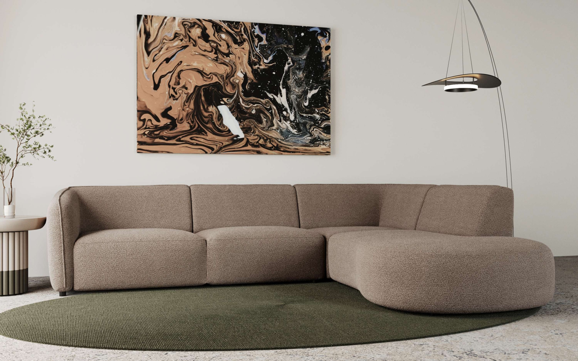 Home affaire Ecksofa »Ostrup« schlichtes modernes Design, in verschiedenen Farben