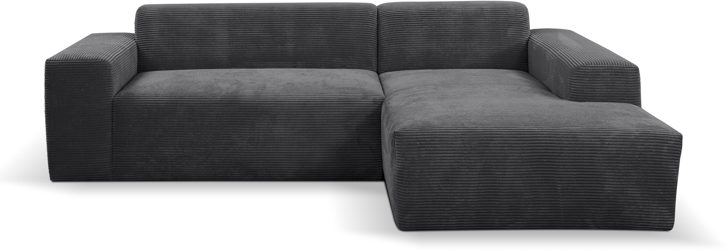 WERK2 Ecksofa »Zeus-L modern und zeitlos, Breite 253cm, bequemes Sofa«, Curvy Trend Ecksofa mit urbaner Optik