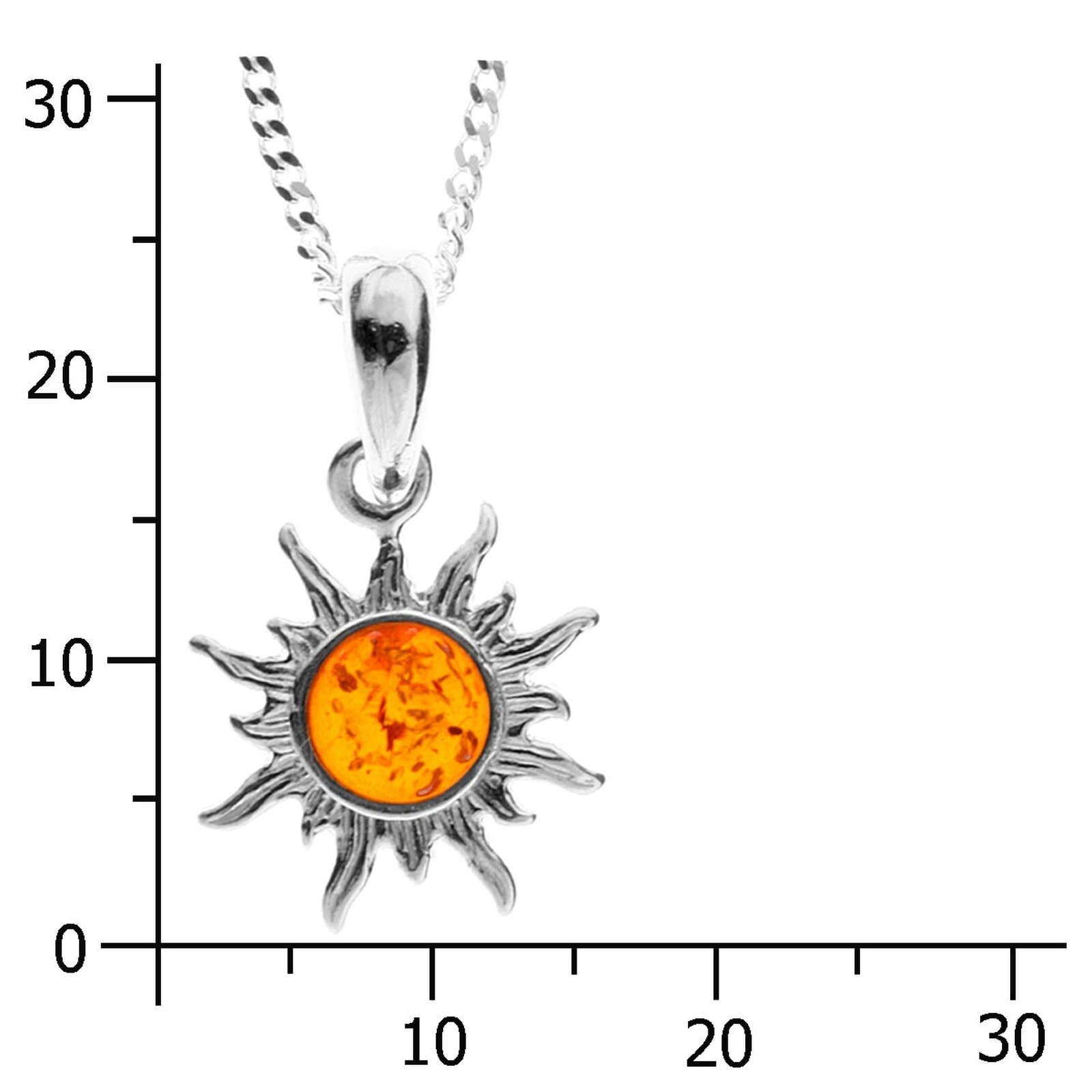 OSTSEE-SCHMUCK Kette mit Anhänger »Ostsee-Schmuck Kette mit Anhänger Sonne 14 mm«