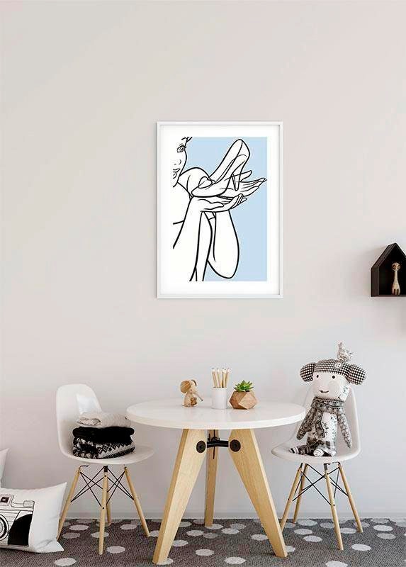 Komar Bild »Cinderella Glass Shoe« Disney 1 Stk. tlg. Wandbild zur Dekoration im Kinderzimmer - ohne Rahmen