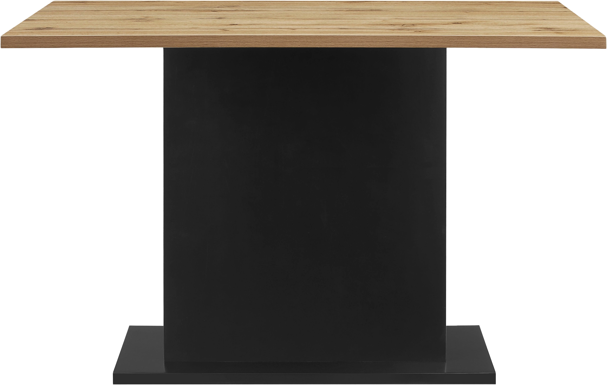 OTTO home Esstisch »Hennia« Säulensockel, integrierte Ablagefächer, Breite 120 cm