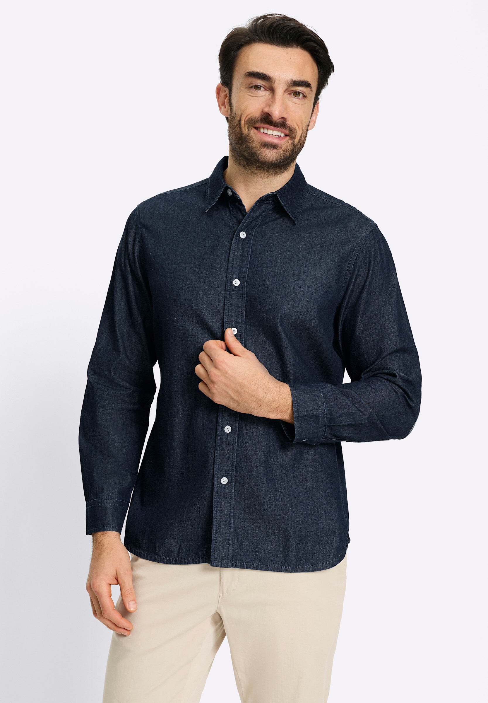 Witt Jeanshemd »Jeans-Hemd Jeanshemd mit Ellenbogen-Patches«