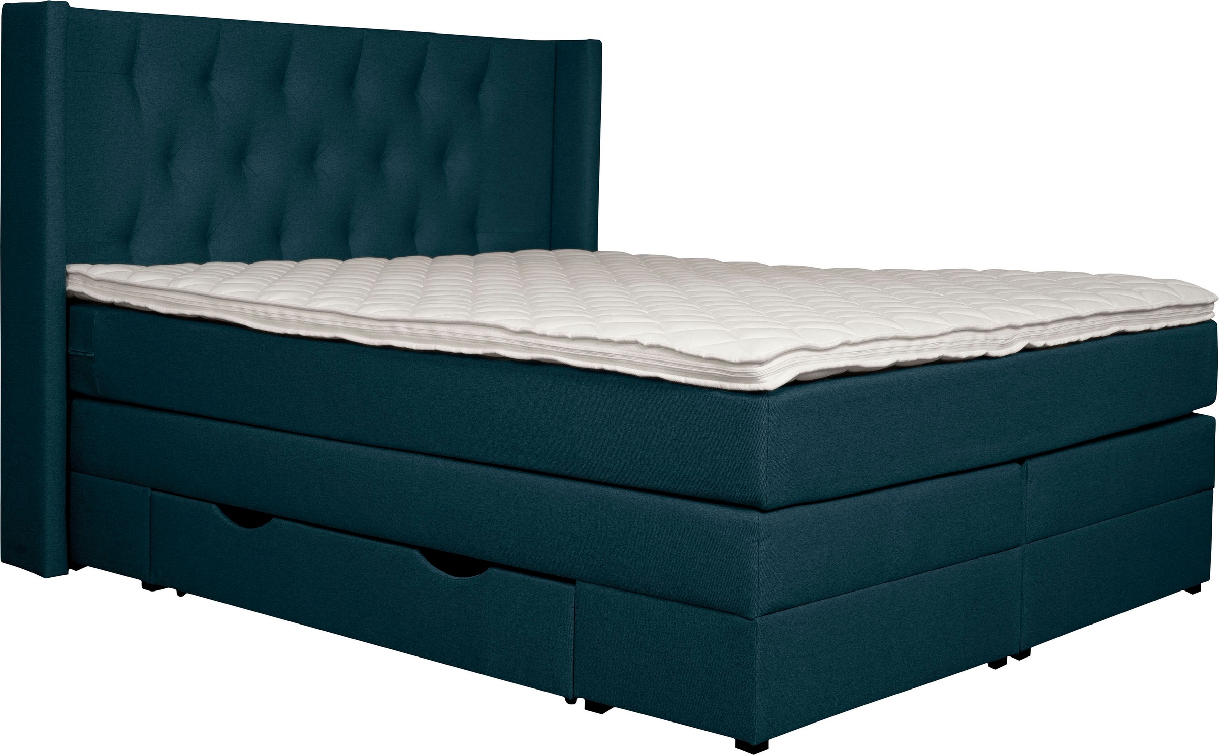 Home affaire Boxspringbett »Elegance« mit schöner Knopfheftung, in den Härtegraden H2 & H3, inkl. Schubladen