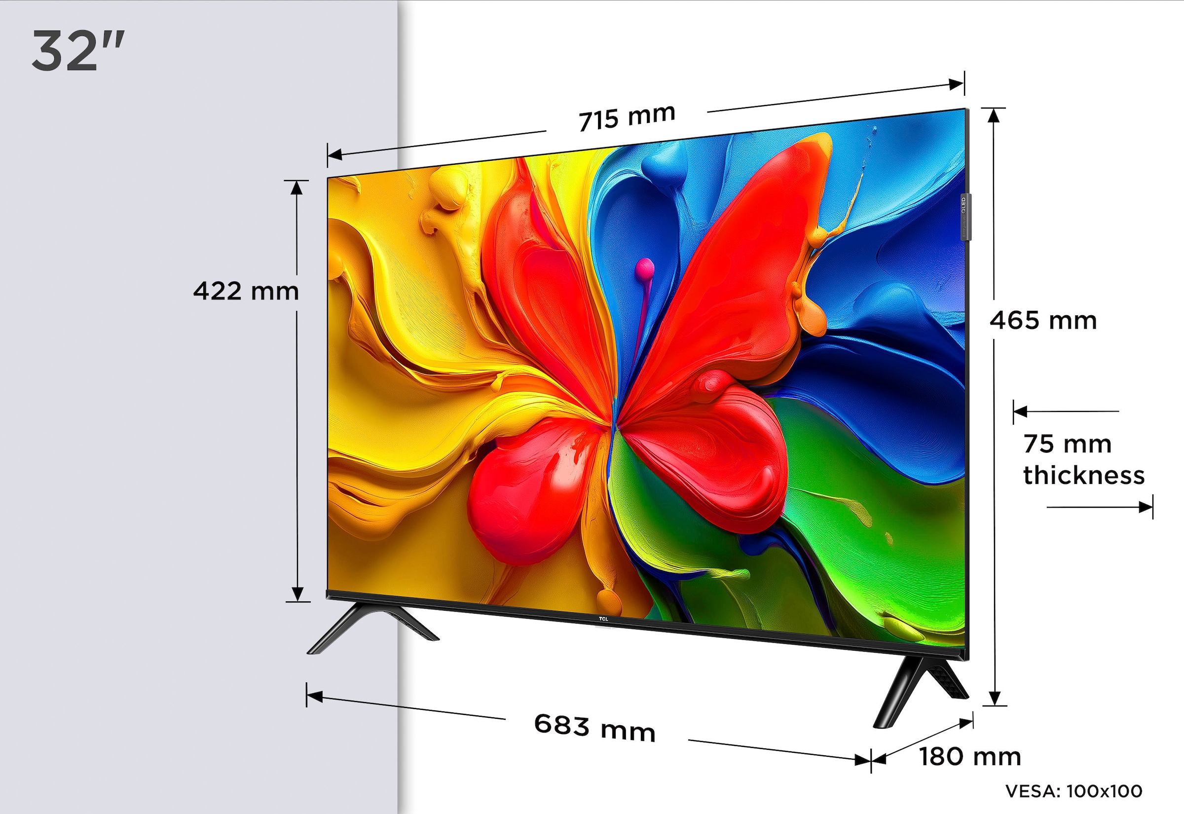 TCL QLED-Fernseher »32V5CX1«, Full HD, Android TV, Android TV, Dolby Audio, Full HD,HDR 10,Slim, Bluetooth, 32 Zoll/81 cm