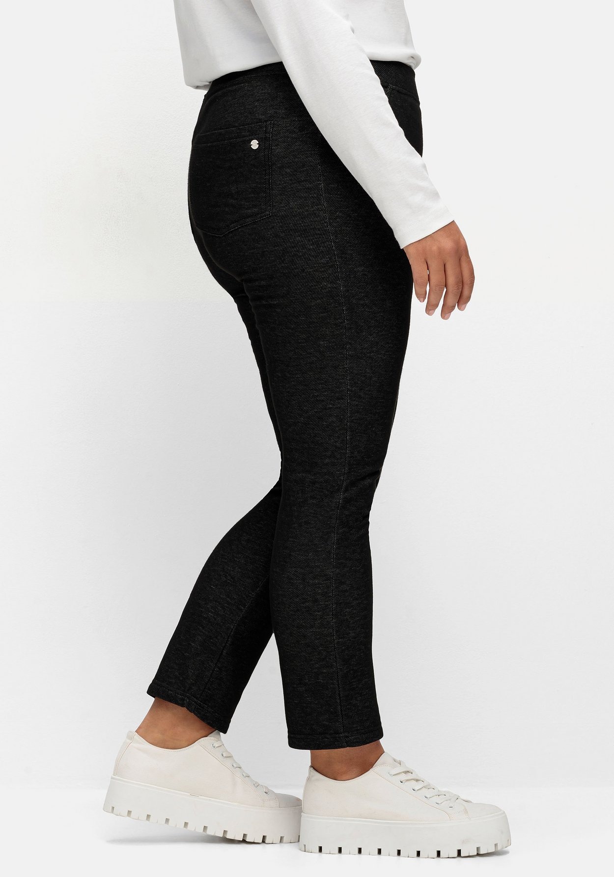 Sheego Leggings »Kuschelige, melierte Leggings aus weicher, leicht wärmender Melangequalität«