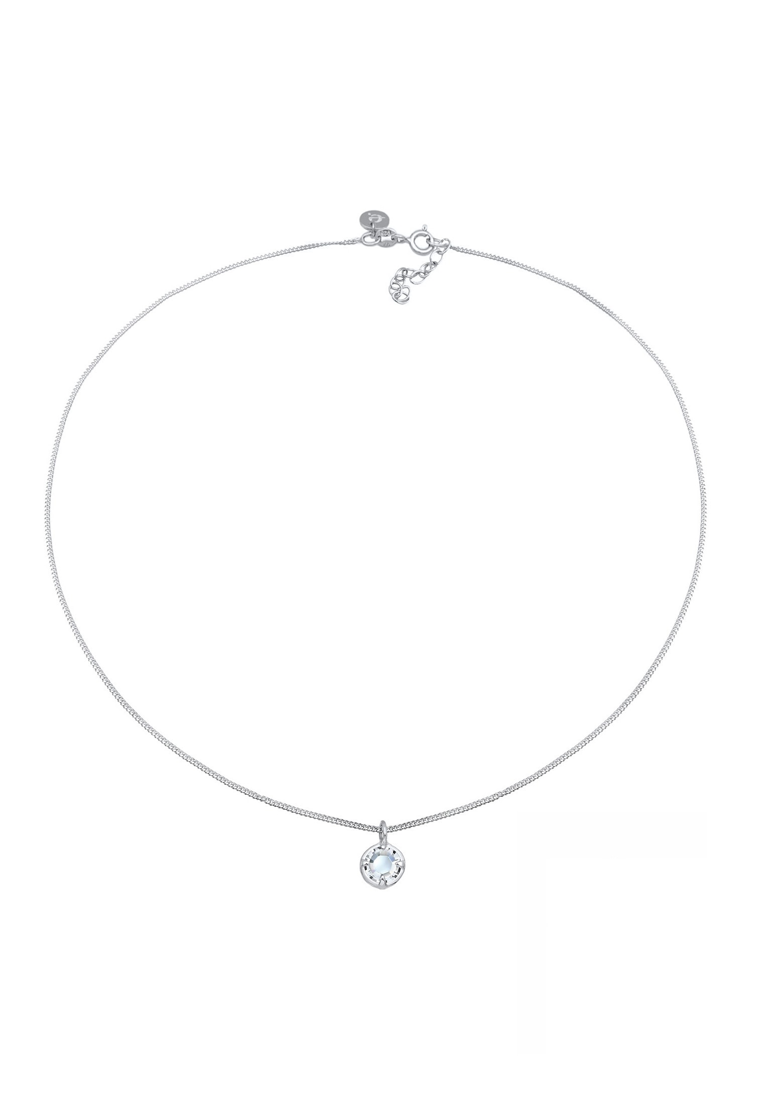 Elli Premium Choker »Halskette Choker mit Glas Kristalle Weiß 925 Sterling Silber«