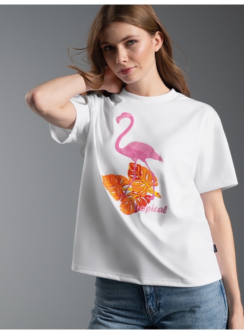 Trigema T-Shirt »TRIGEMA T Shirt mit "Tropical" Print« 1
