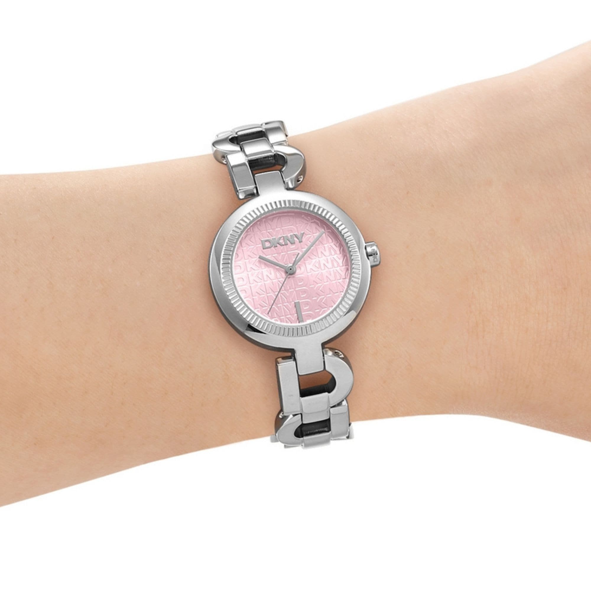 DKNY Quarzuhr »Open Link Watch« Armbanduhr, Damenuhr, Edelstahlarmband, analog