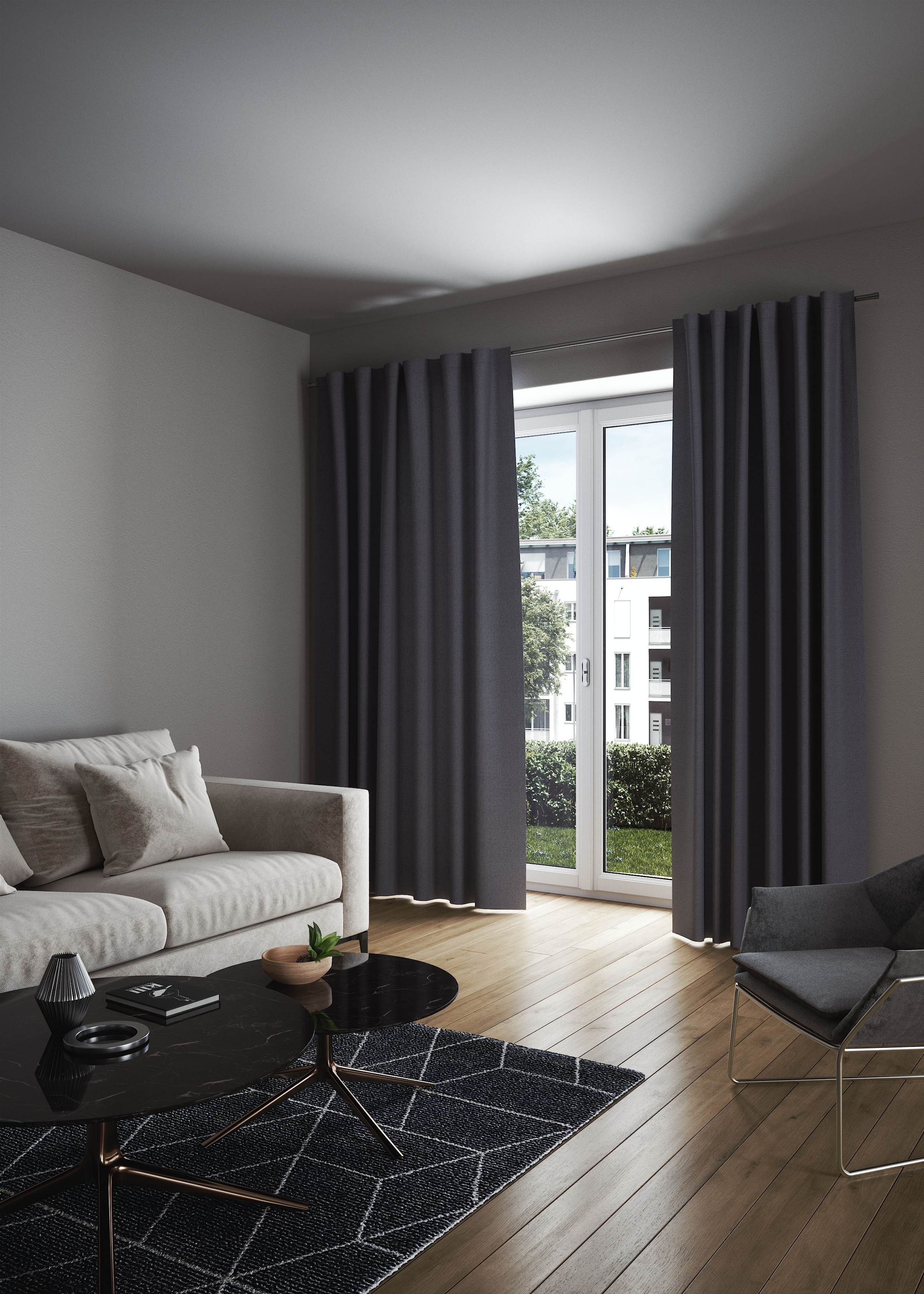 my home Vorhang »LONDON«, (1 St.), Sicht- und Lichtschutz, 135 x 235cm,Melange-Optik
