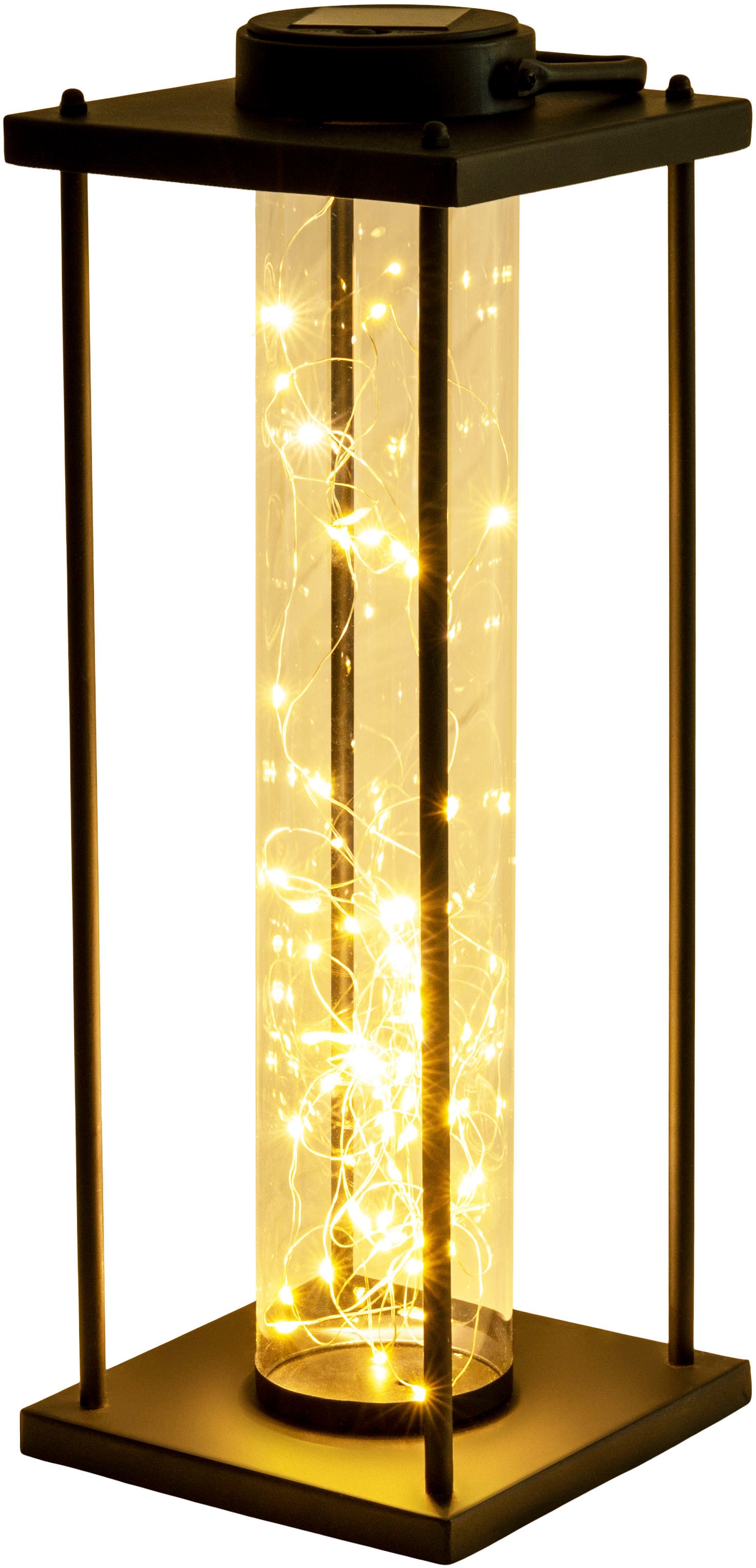 näve LED Solarleuchte »Fairylight«, 1 flammig-flammig, Gestell rechteckig, Kunststoffzylinder mit LED Lichterdraht warmweiß