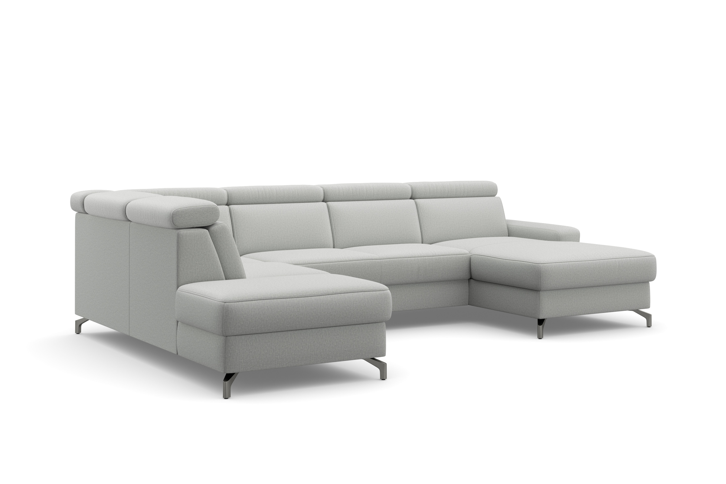 sit&more Wohnlandschaft »Scarlett U-Form«, inklusive Kopfteilverstellung, wahlweise mit Bettfunktion, Bettkasten