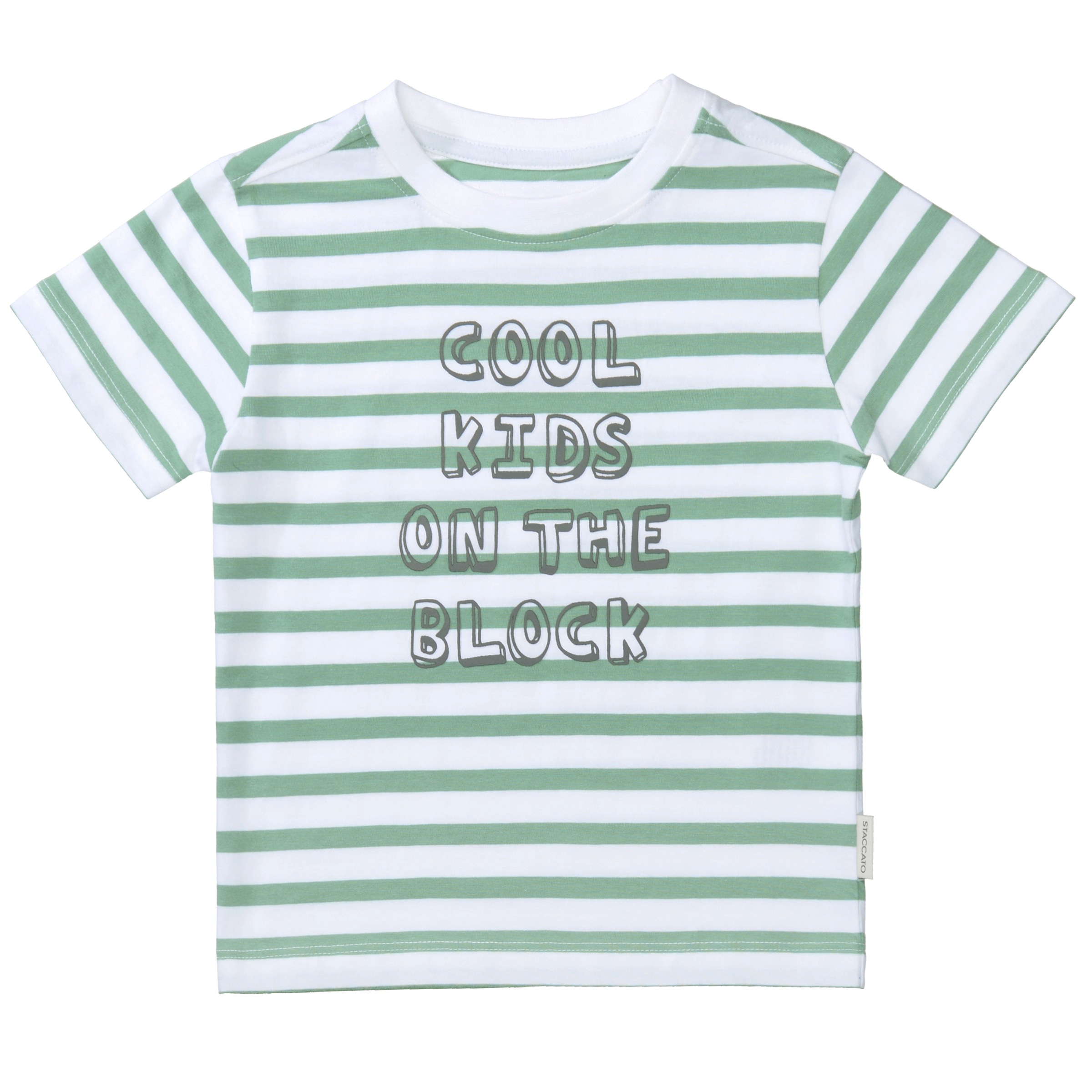 STACCATO T-Shirt 2 tlg. 2er Pack kurzarm, geringelt, Motiv-Print, für Boys