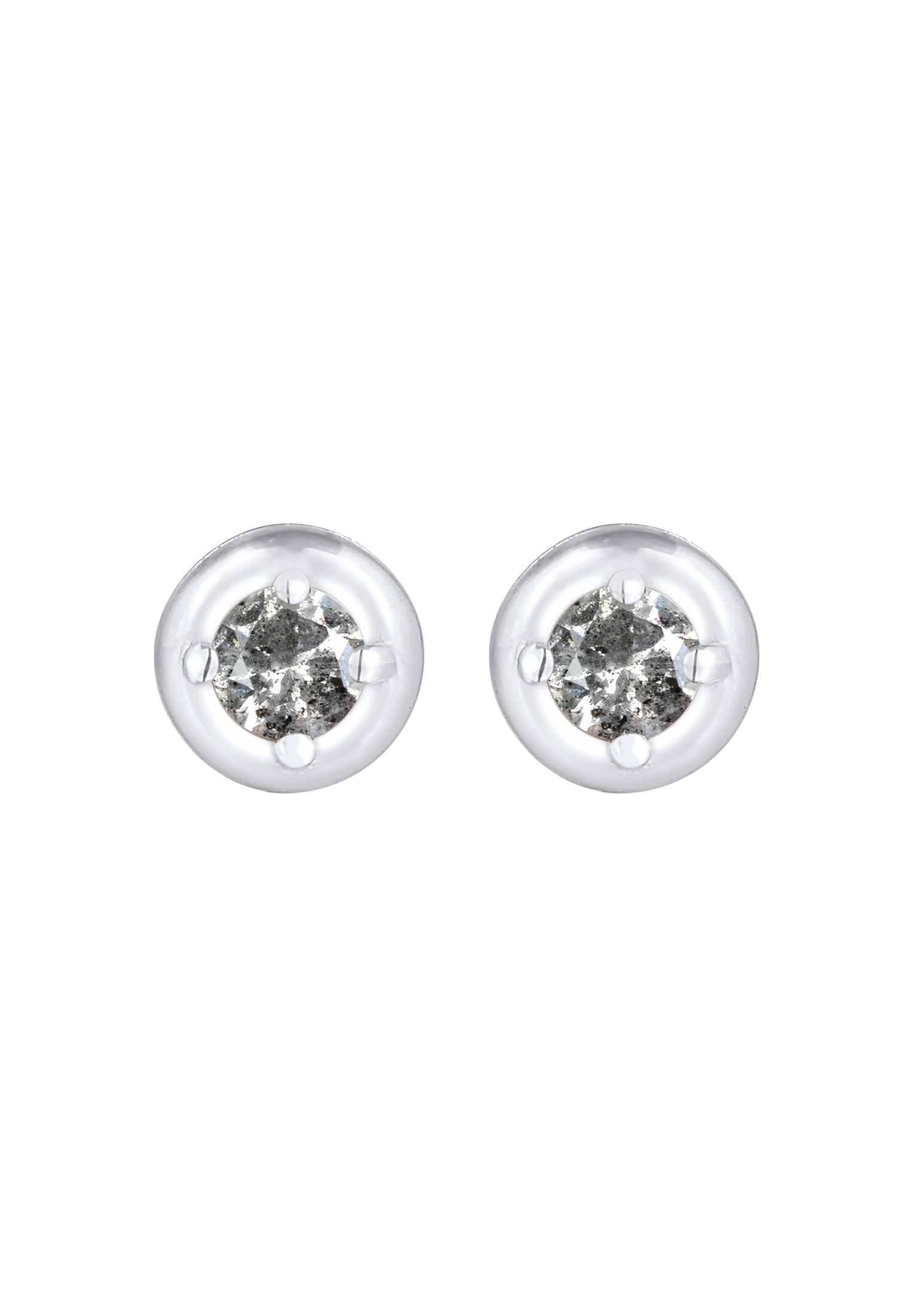 Elli DIAMONDS Paar Ohrstecker »Ohrringe Diamant Salt Pepper (0.11 ct.) Solitär 925 Silber«