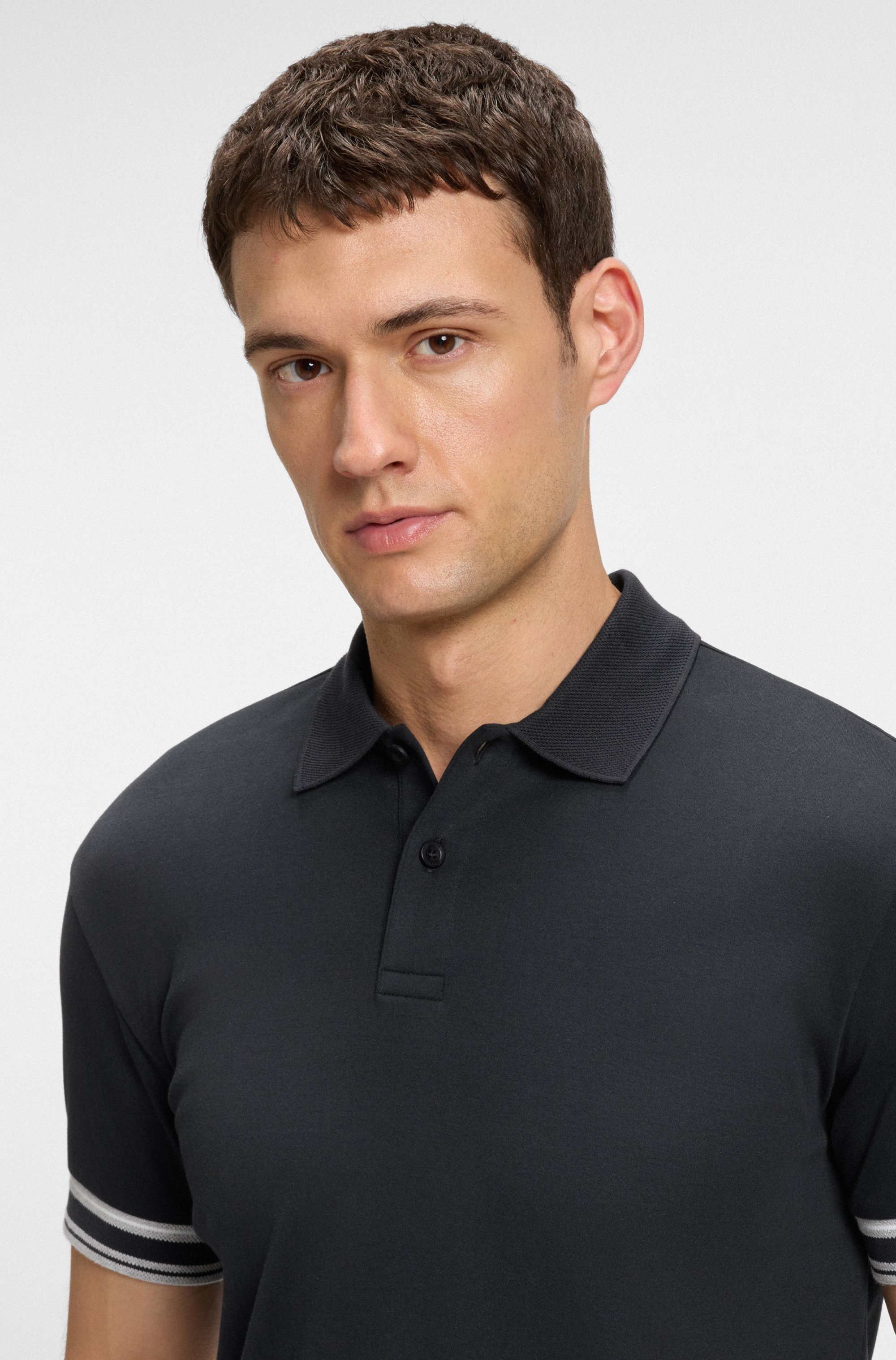 BOSS GREEN Poloshirt »Polo Zone«, mit Piqué-Streifen und einem Logo am Ärmel