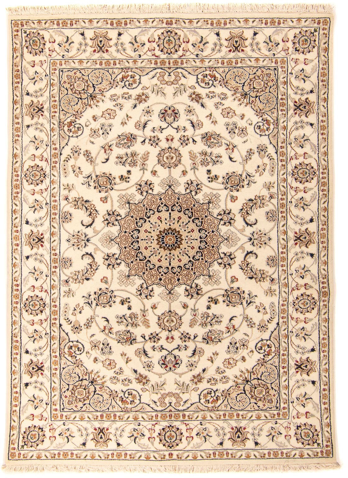 morgenland Orientteppich »Perser - Keshan - 181 x 123 cm - beige«,  rechteckig, Wohnzimmer, Handgeknüpft, Einzelstück mit Zertifikat online  kaufen