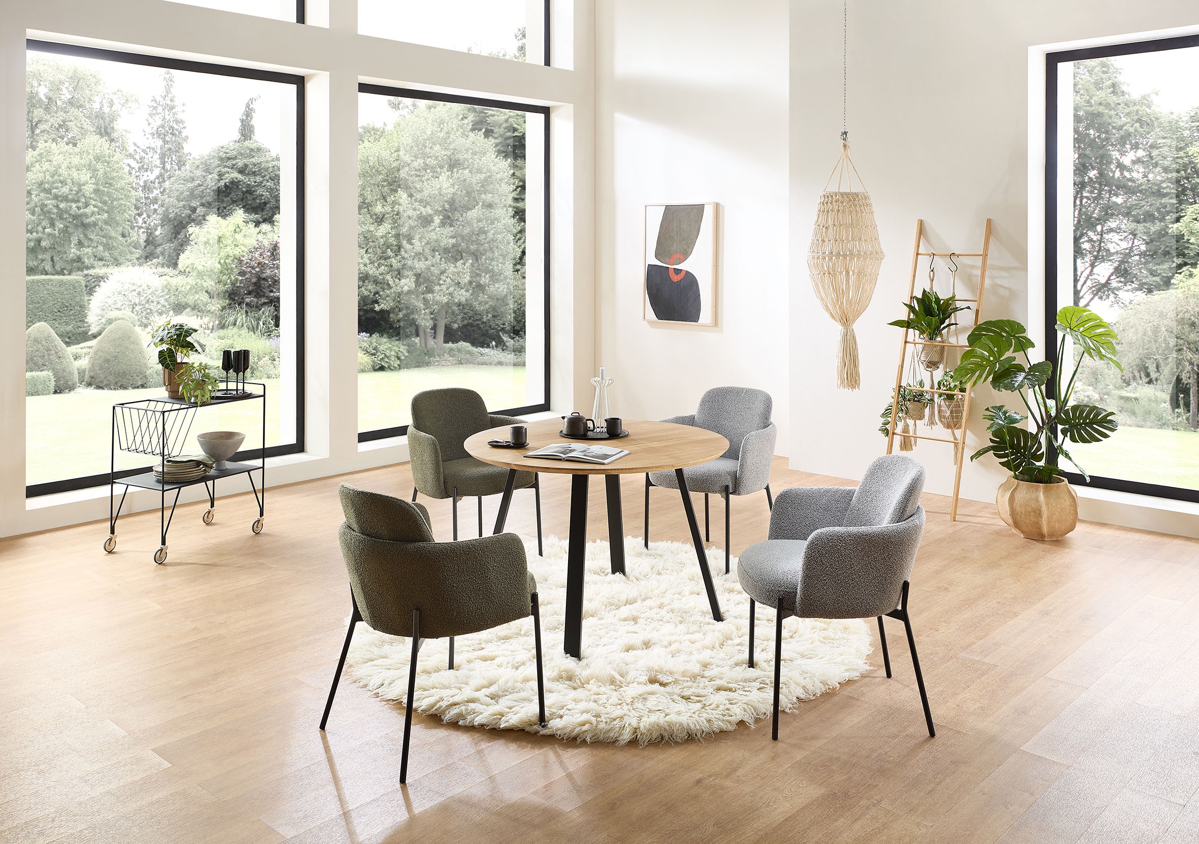 Stolkom Armlehnstuhl »Flora BxHxT 61x84x63 cm« (Set) 4 Stk.Breite 61cm, Federkern im Sitz