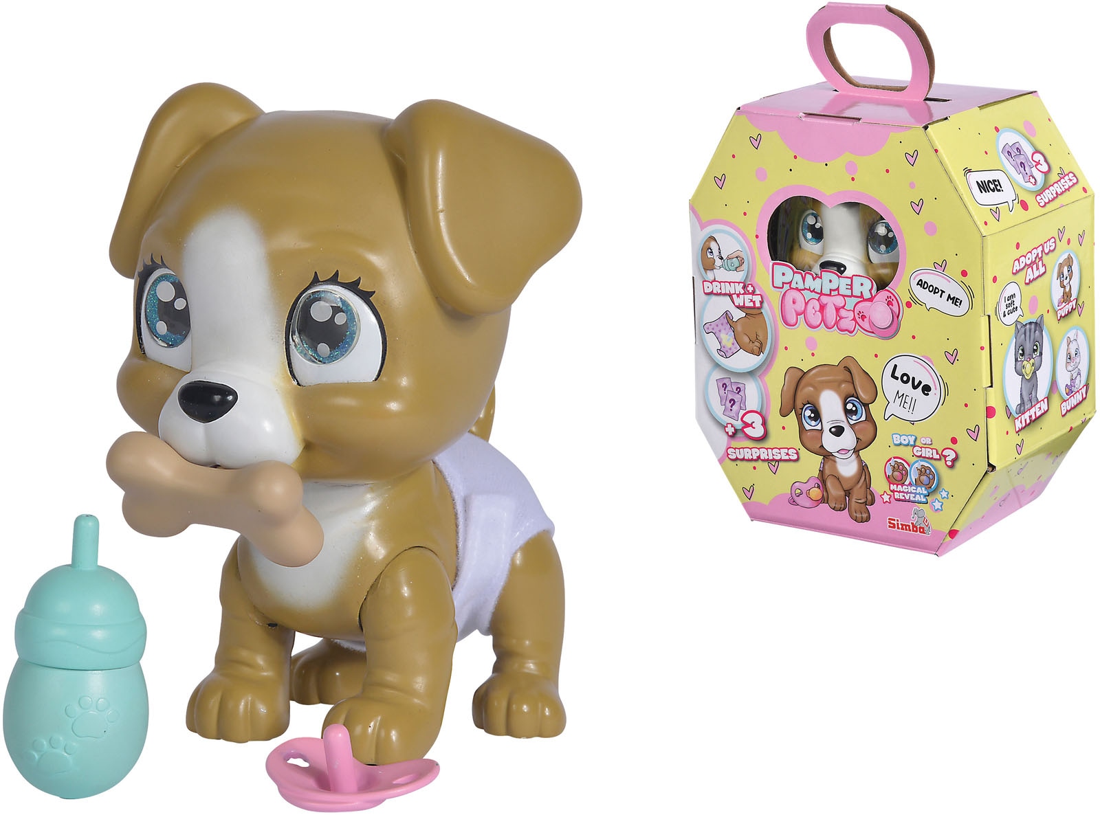 SIMBA Spielfigur »Pamper Petz Hund«, mit Trink- und Nässfunktion