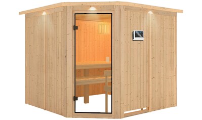 welltime Sauna »Yemi«, (Set), 9-kW-Bio-Ofen mit ext. Steuerung kaufen