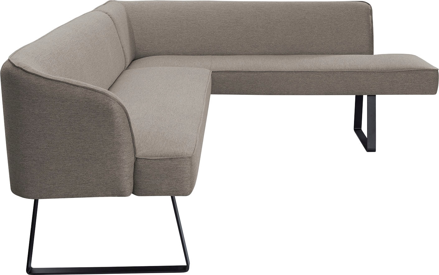 exxpo - sofa fashion Eckbank »Americano« mit Keder und Metallfüßen, Bezug in verschiedenen Qualitäten