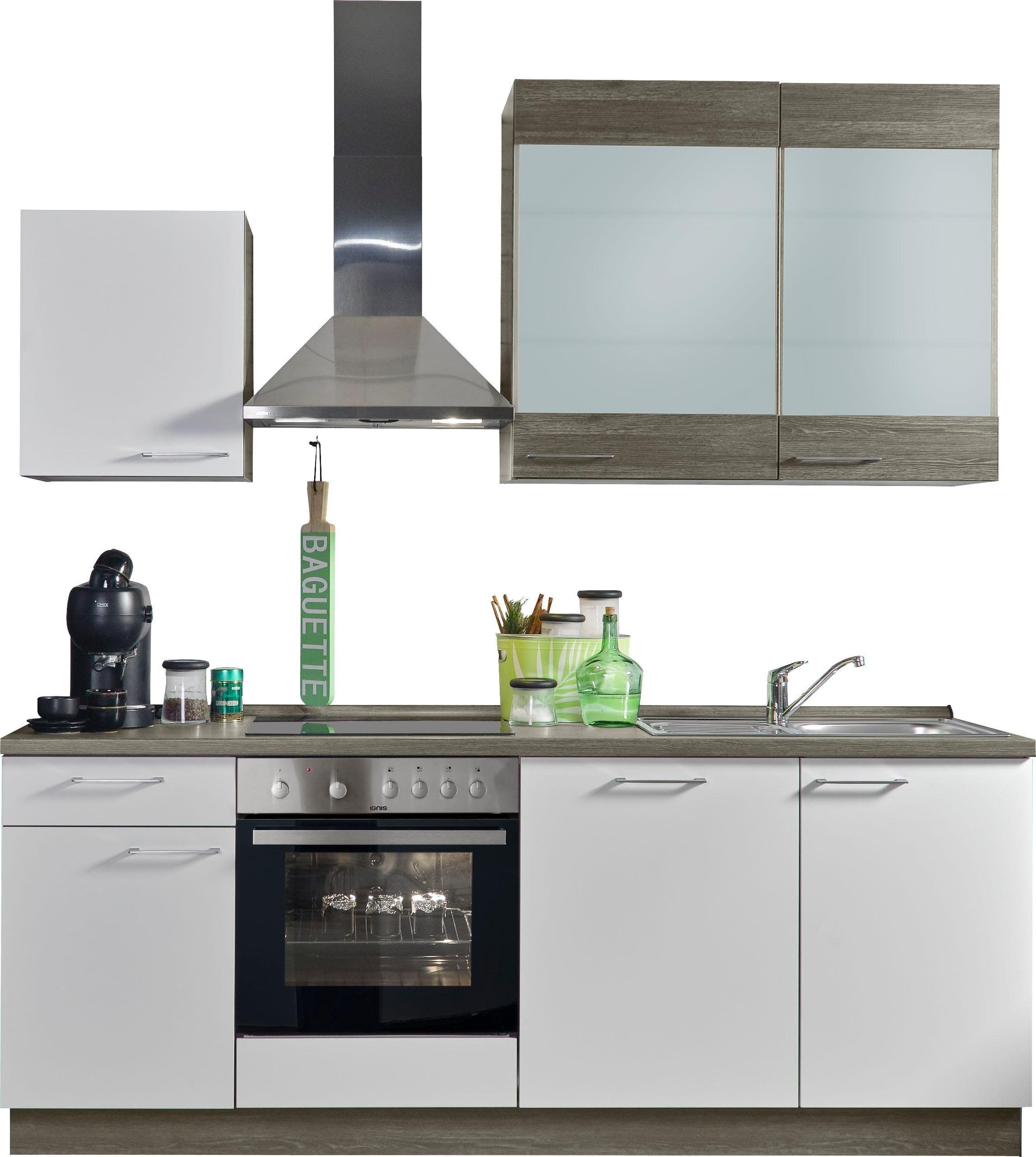 Express Küchen Küchenzeile »Trea«, vormontiert, mit Vollauszug und  Soft-Close-Funktion, Breite 220 cm auf Rechnung bestellen