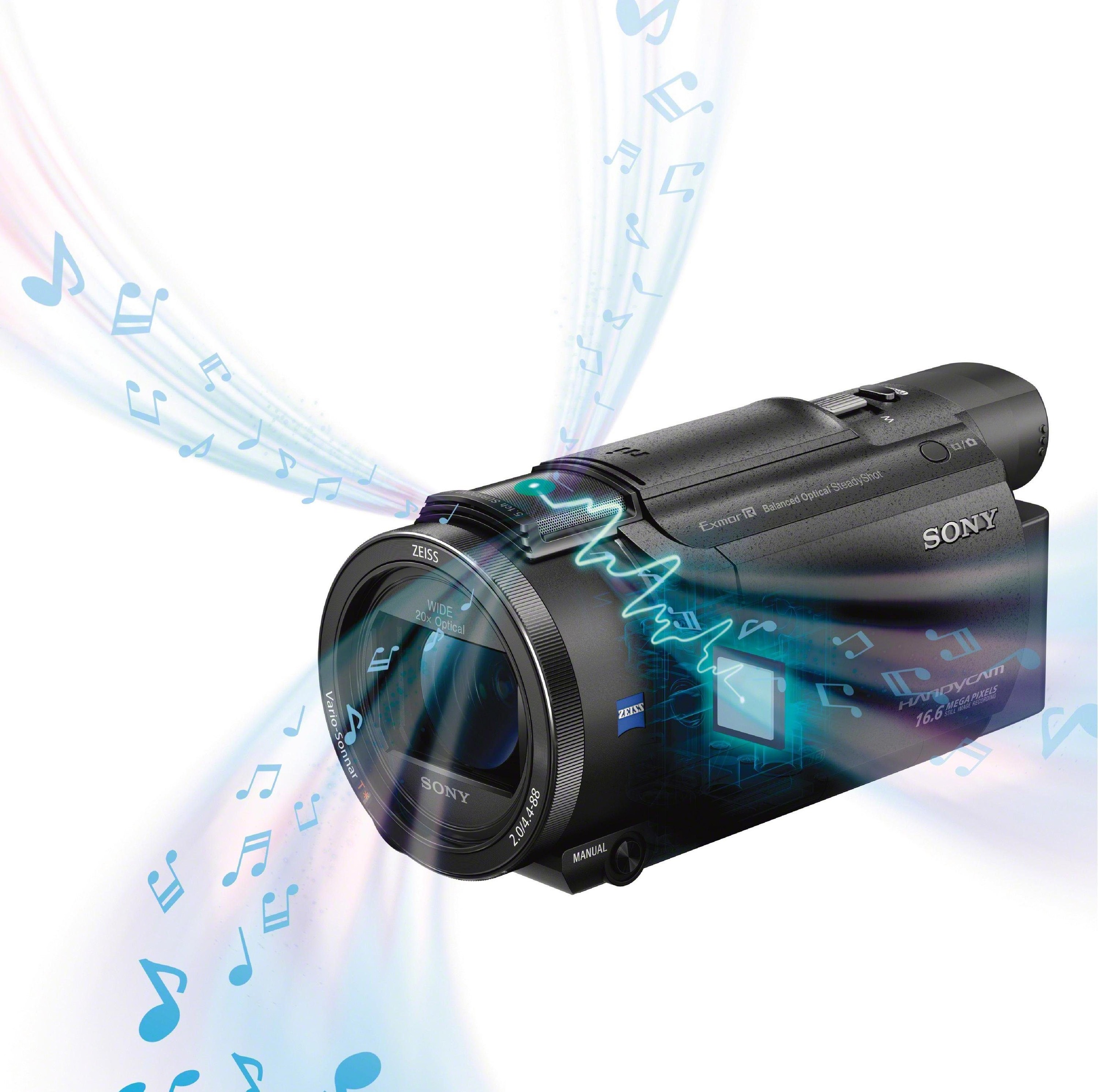 Sony Camcorder »FDRAX53.CEN«, 4K Ultra HD, NFC-WLAN (Wi-Fi), 20 fachx opt. Zoom